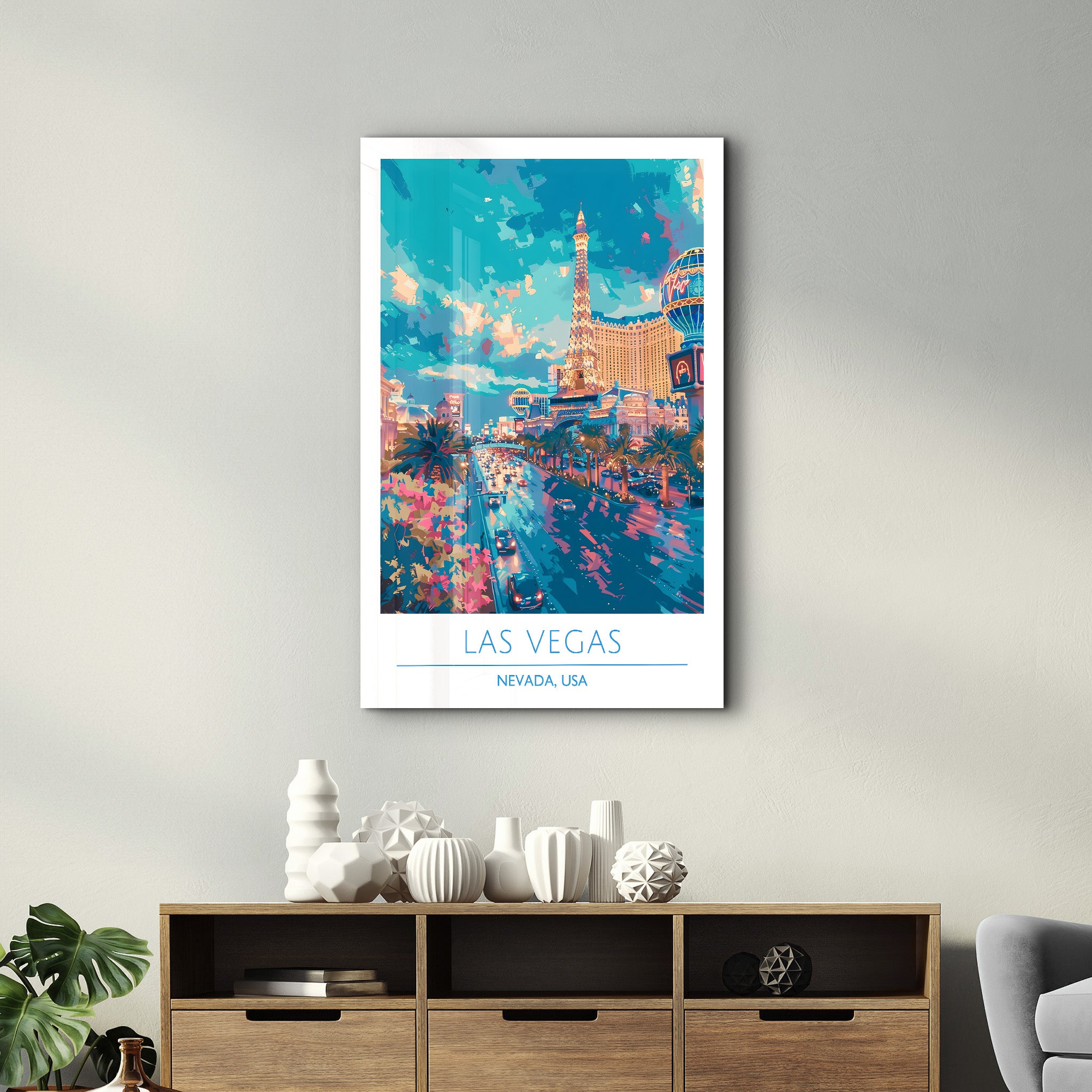 Las Vegas-Nevada USA-Travel Posters | Glass Wall Art