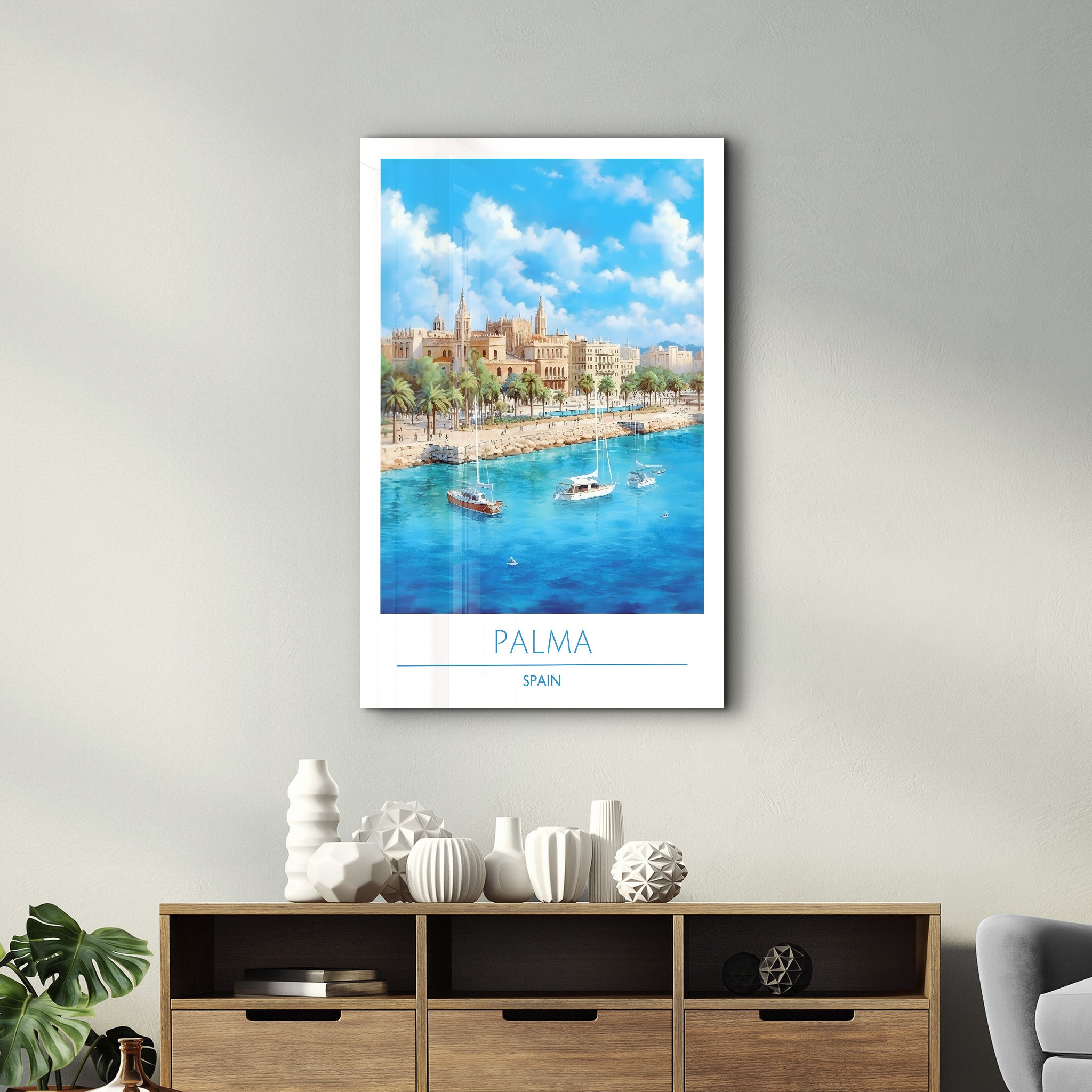 Palma Spanien-Reiseposter | <tc>Glasbild</tc>