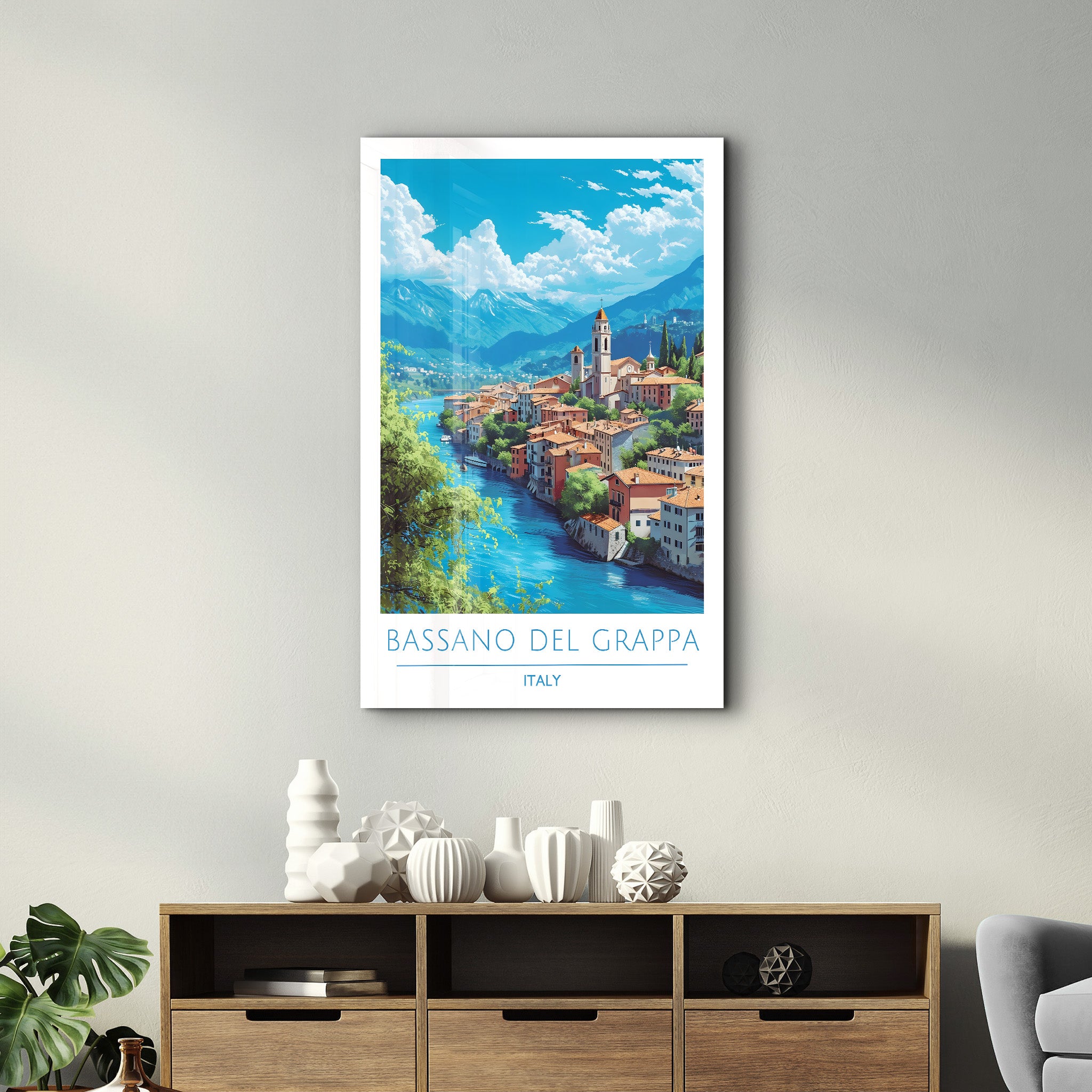 Bassano Del Grappa Italy-Travel Posters | Glass Wall Art