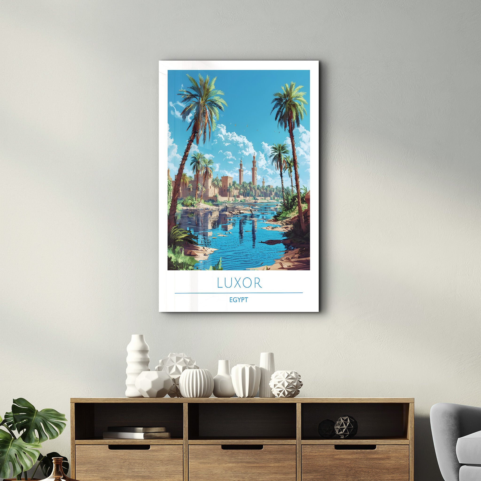 Luxor Ägypten-Reiseposter | <tc>Glasbild</tc>