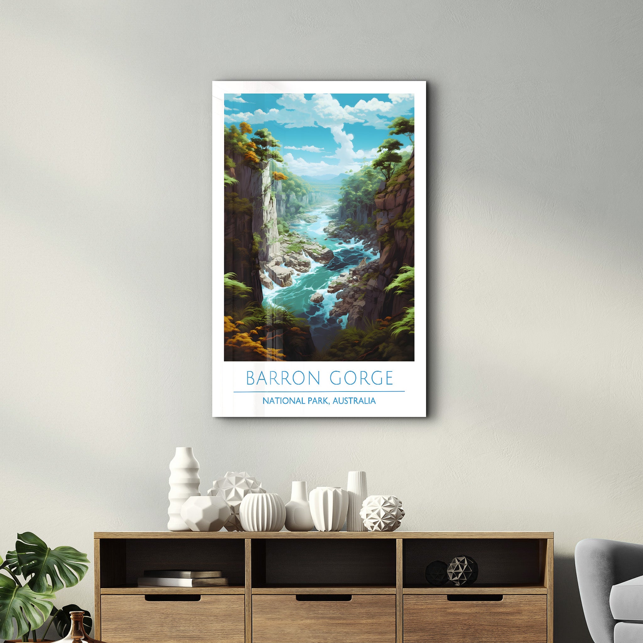 Barron Gorge-Nationalpark Australien-Reiseposter | <tc>Glasbild</tc>