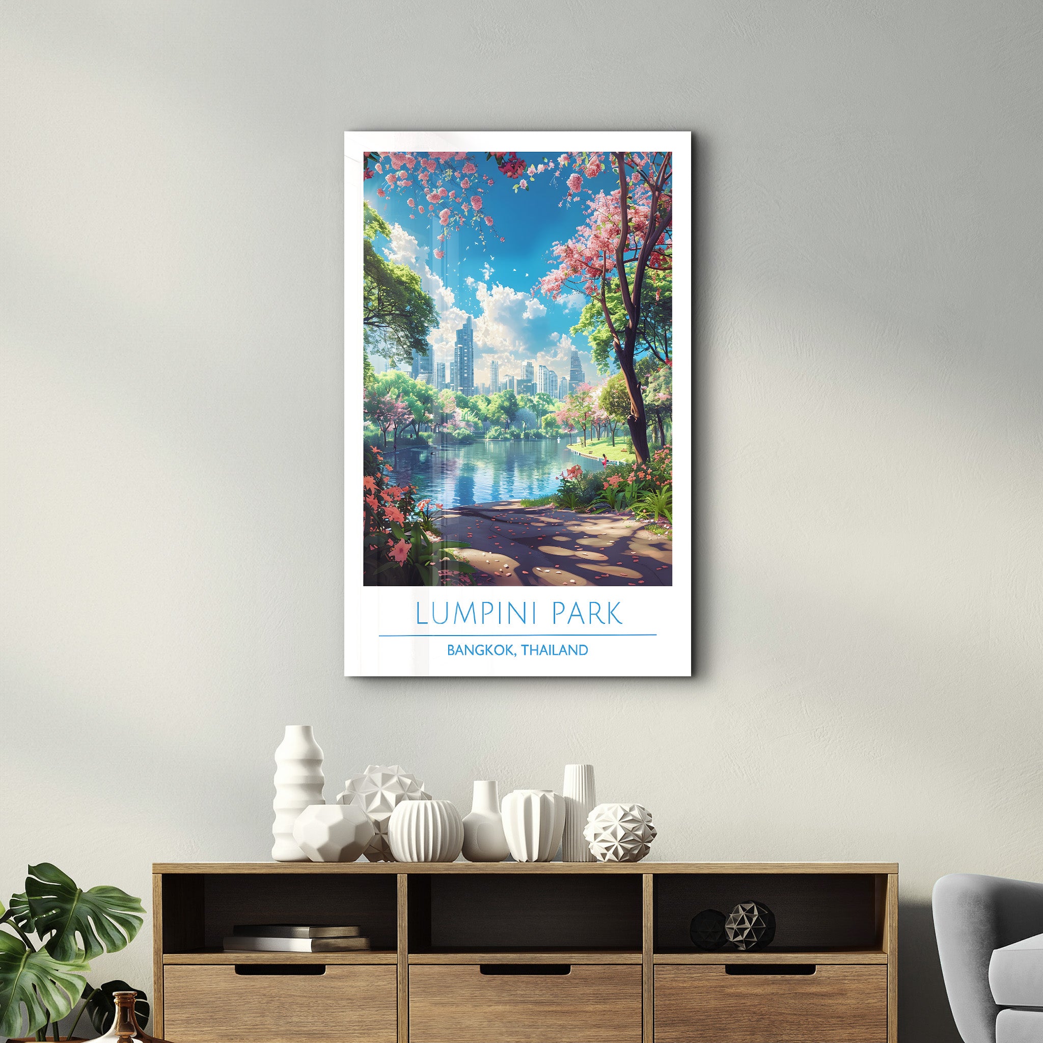 Lumpini Park-Bangkok Thailand-Travel Posters | Glass Wall Art