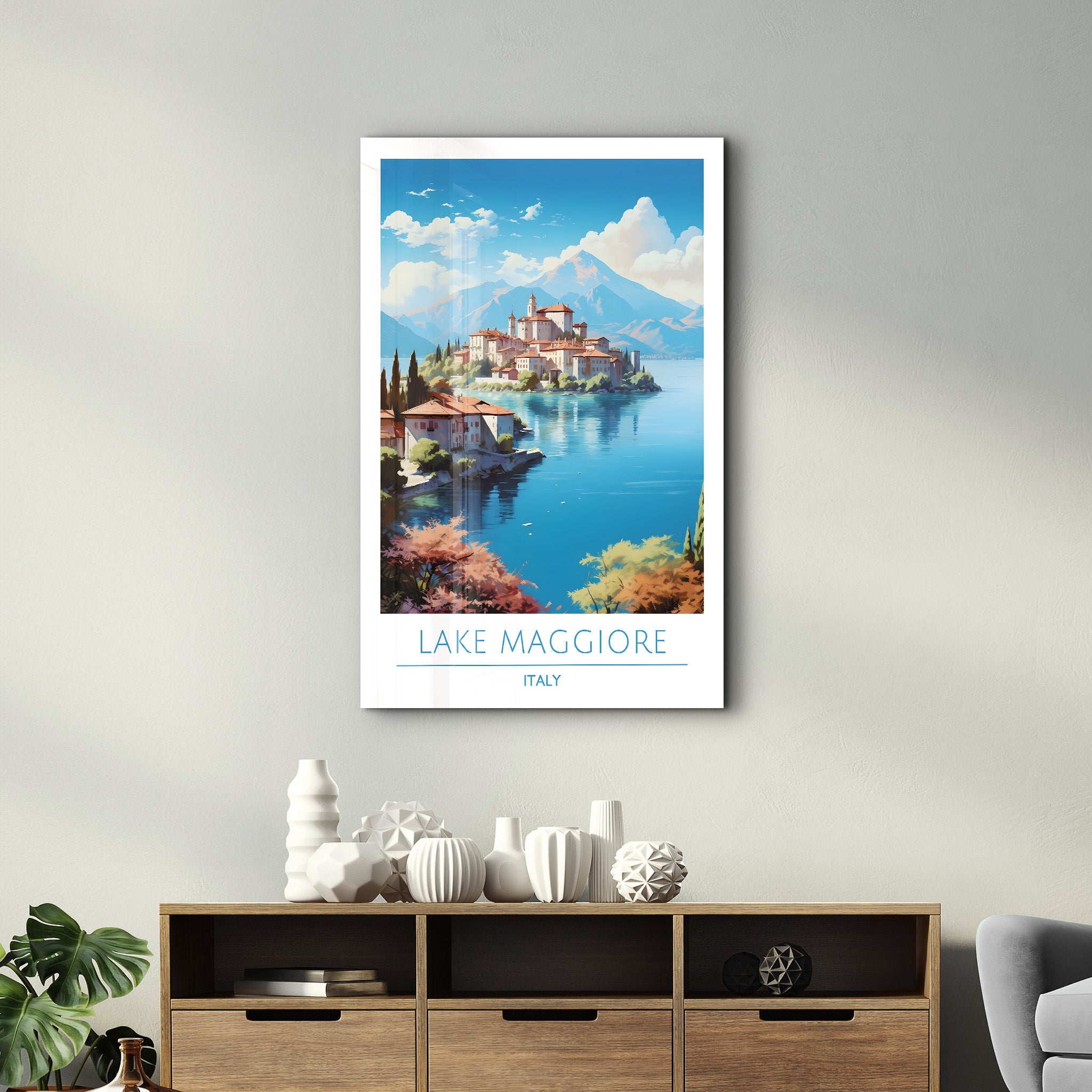 Lake Maggiore Italy-Travel Posters | Glass Wall Art