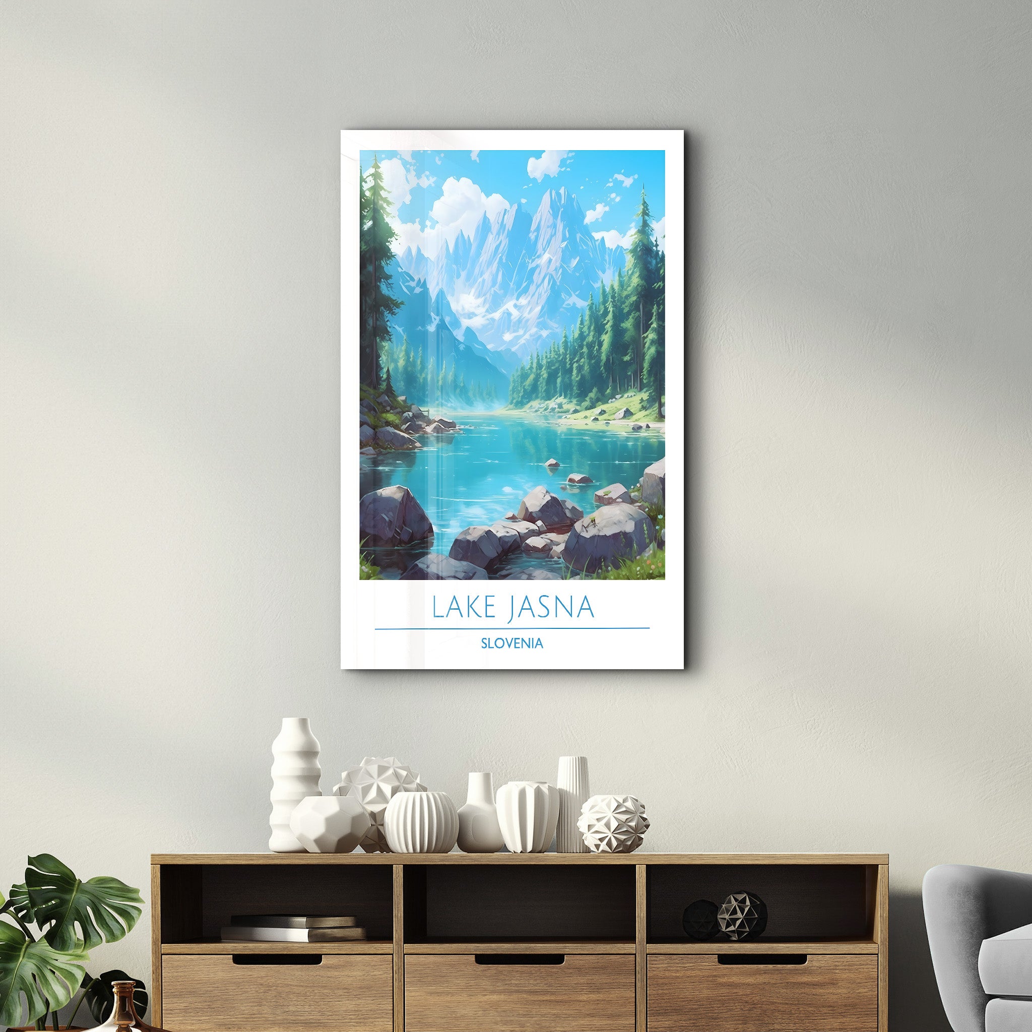 Lake Jasna Slovenia-Travel Posters | Glass Wall Art