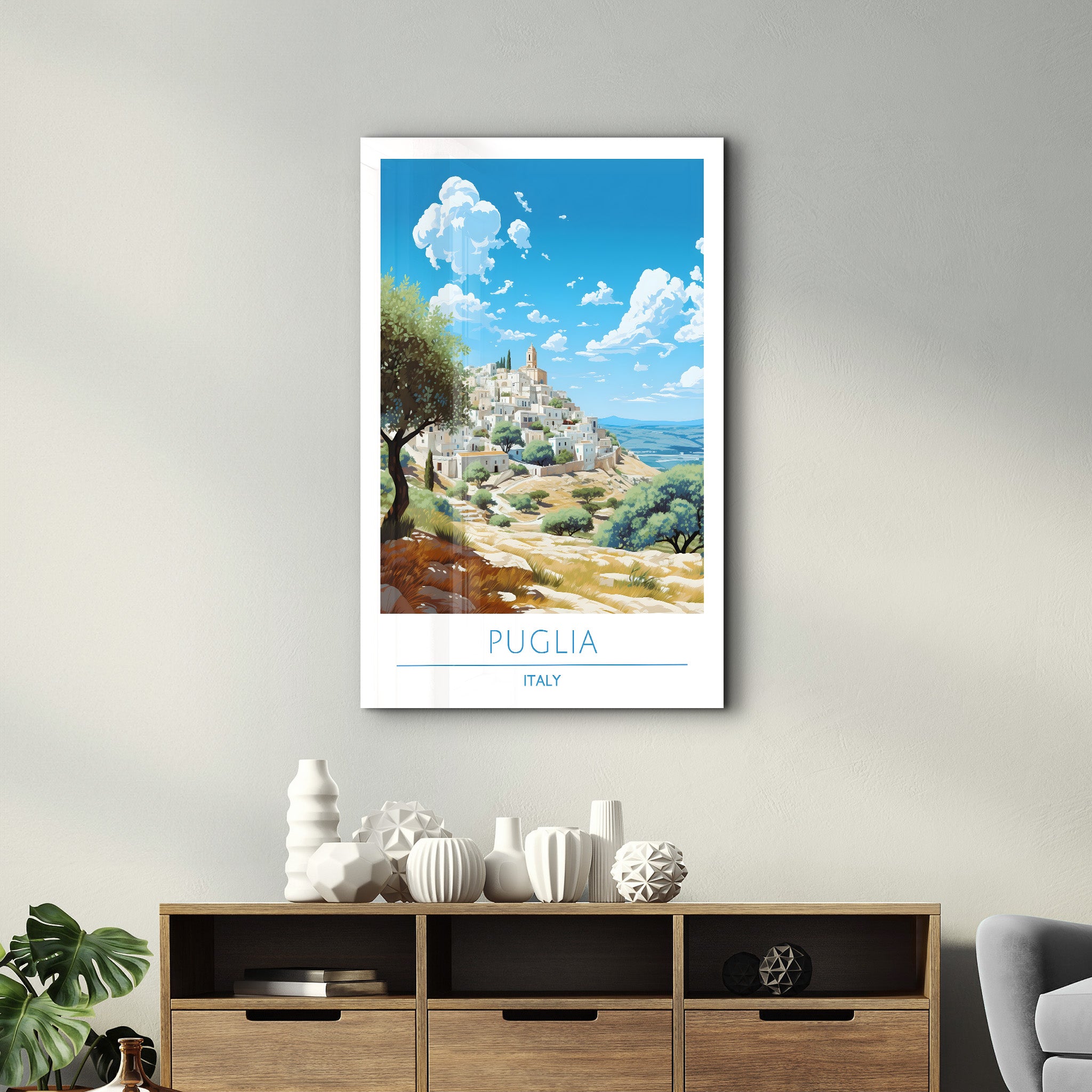 Puglia Italy-Travel Posters | Glass Wall Art