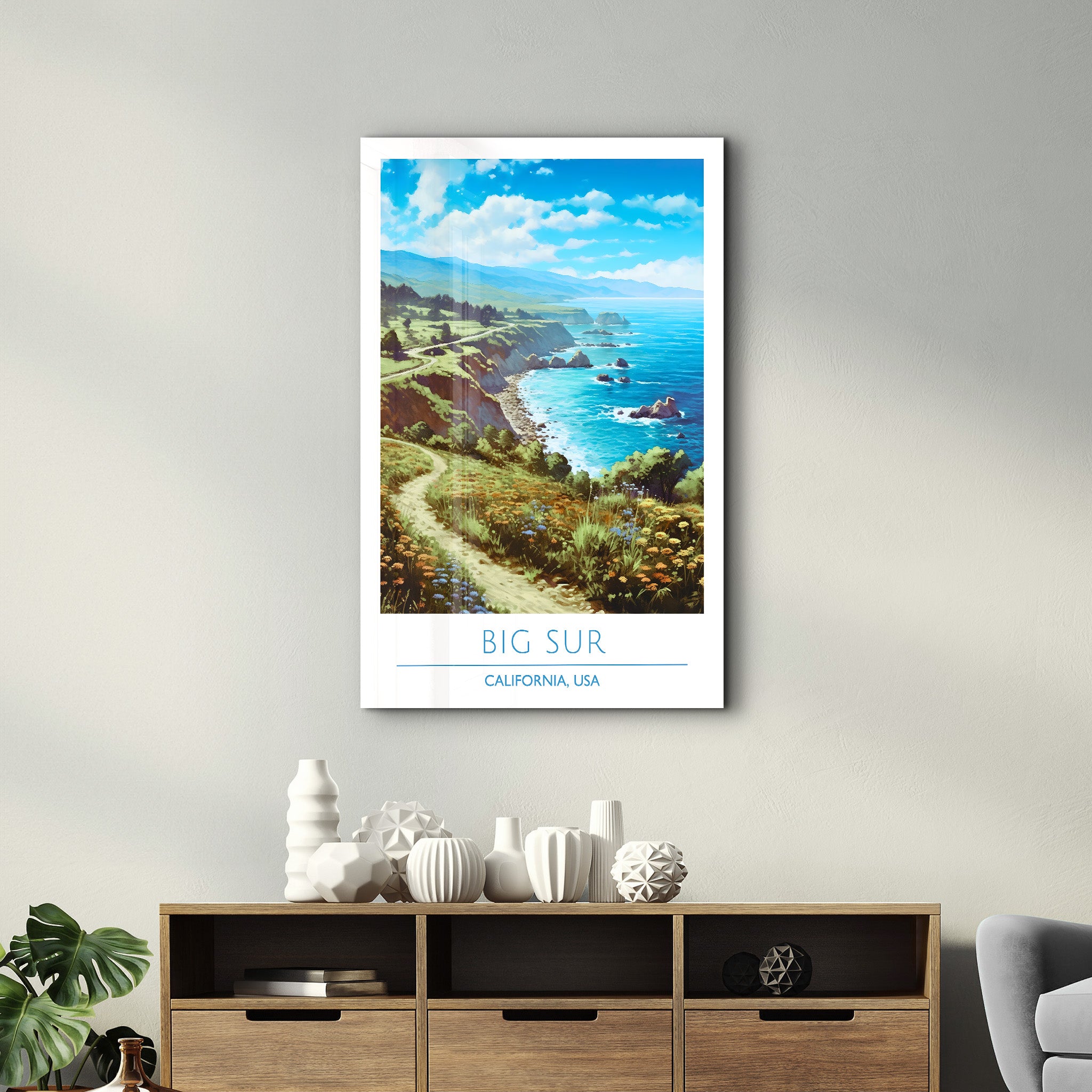 Big Sur-California USA-Travel Posters | Glass Wall Art