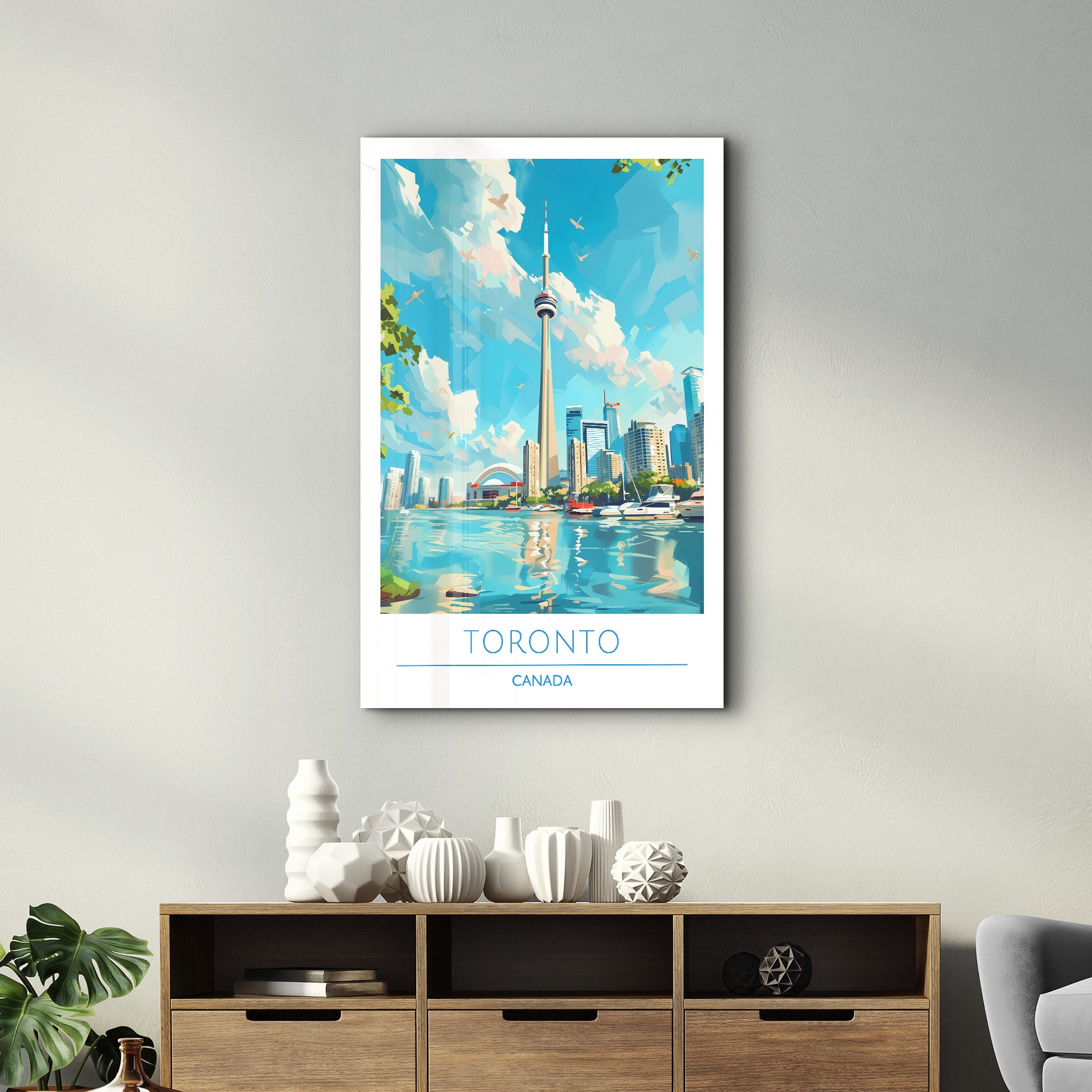 Toronto Kanada-Reiseposter | <tc>Glasbild</tc>