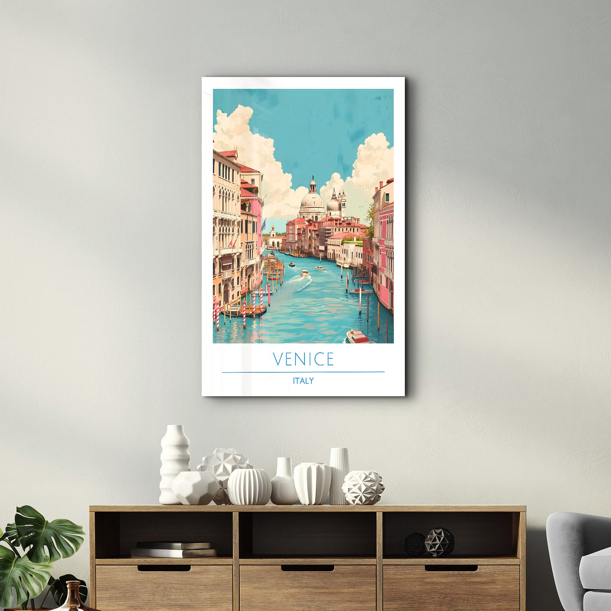 Venise Italie-Affiches de voyage | Art mural en verre