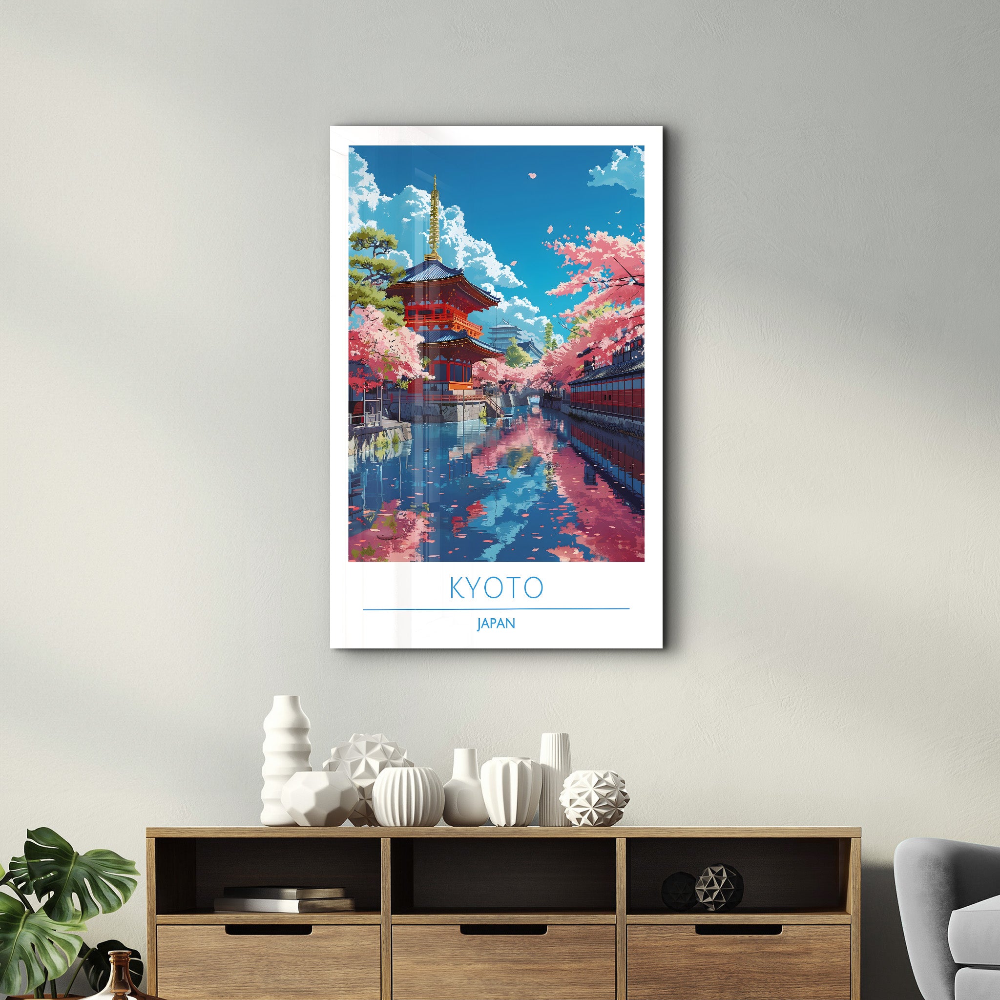 Kyoto Japan-Reiseposter | <tc>Glasbild</tc>