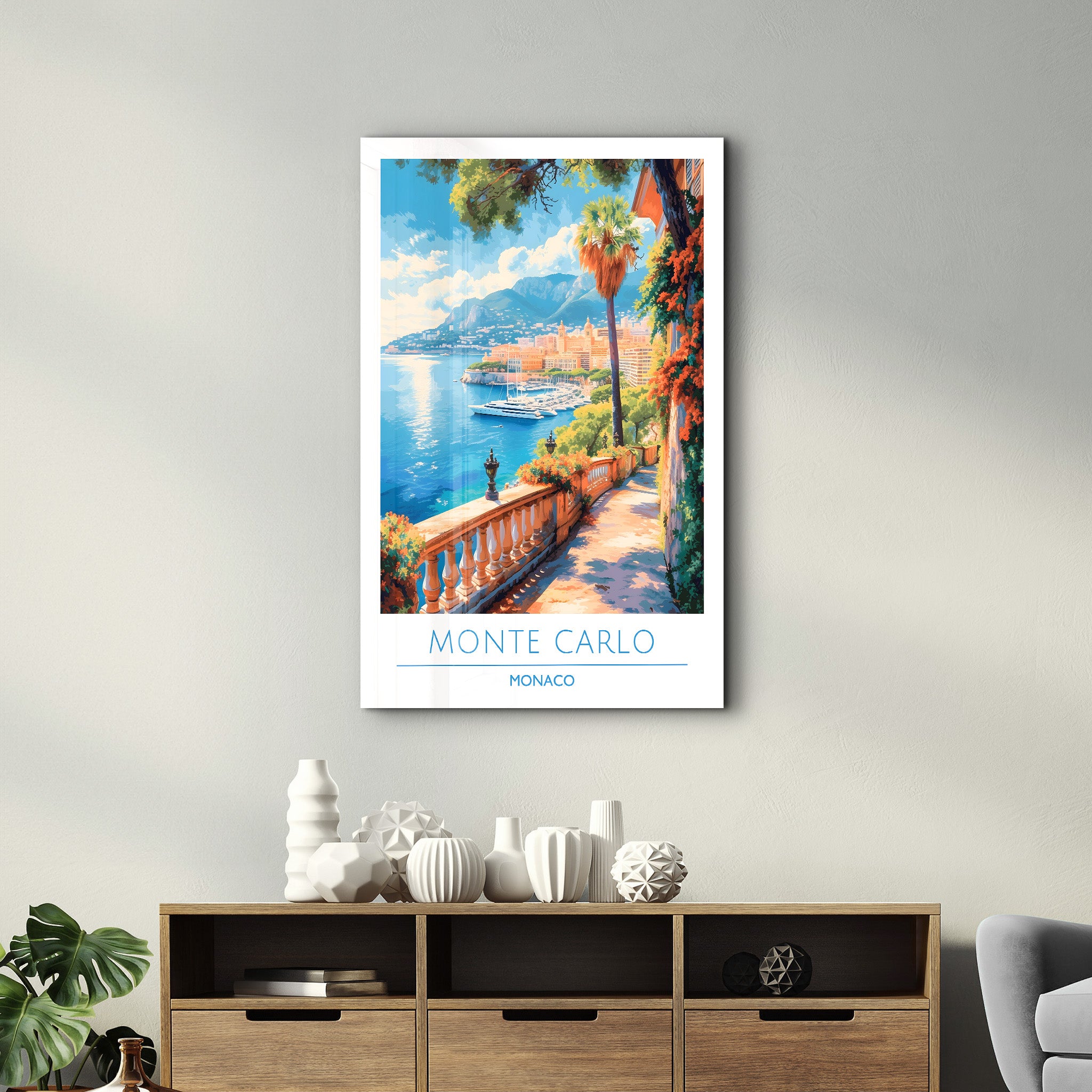 Monte Carlo Monaco-Affiches de voyage | Art mural en verre