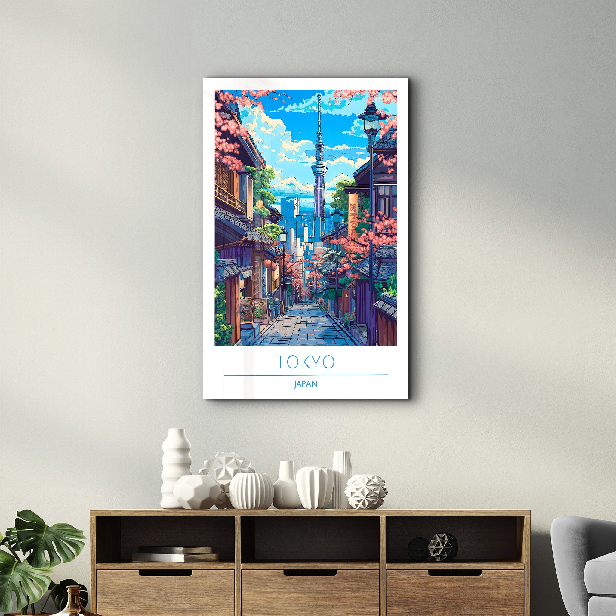 Tokio Japan-Reiseposter | <tc>Glasbild</tc>