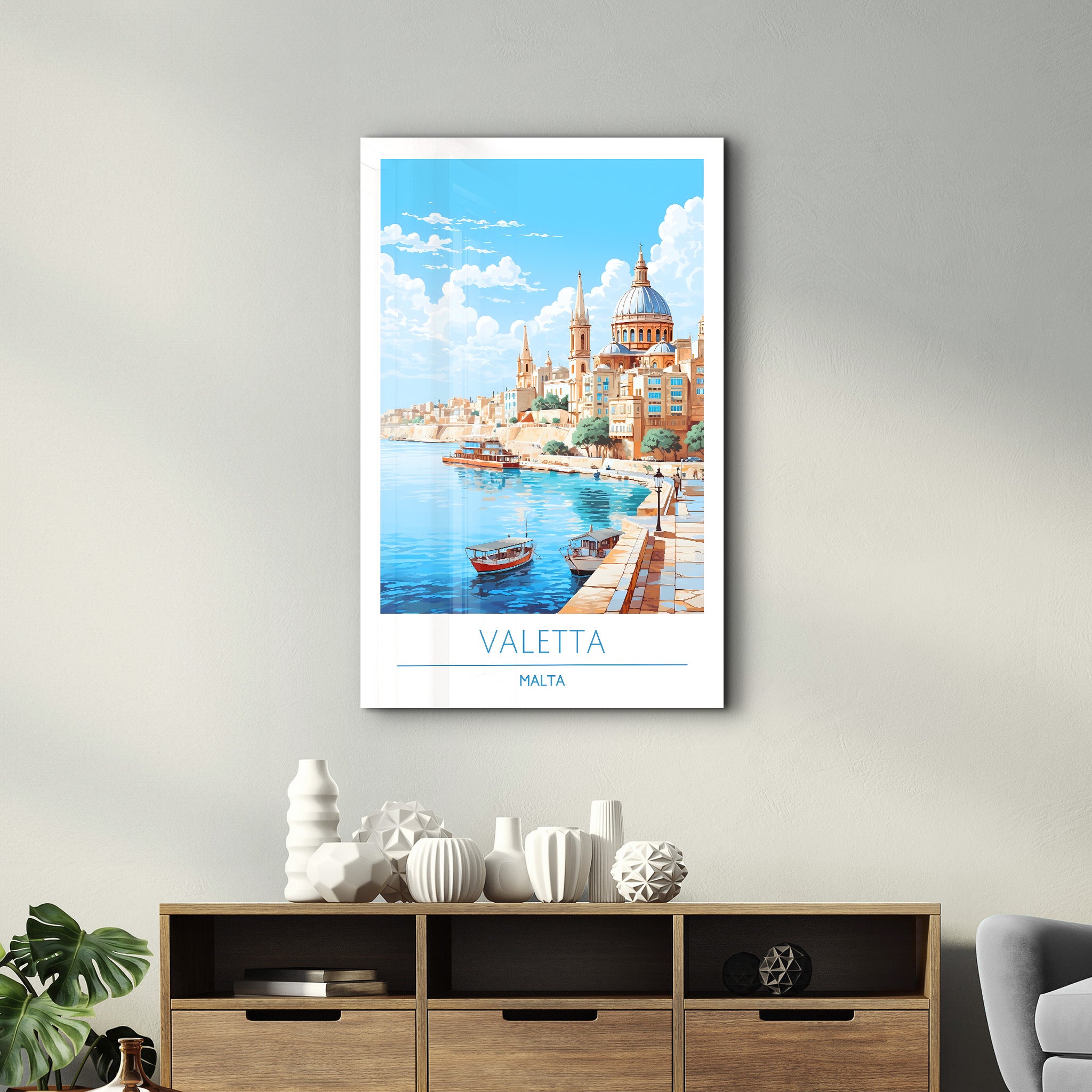 Valetta Malta-Travel Posters | Glass Wall Art