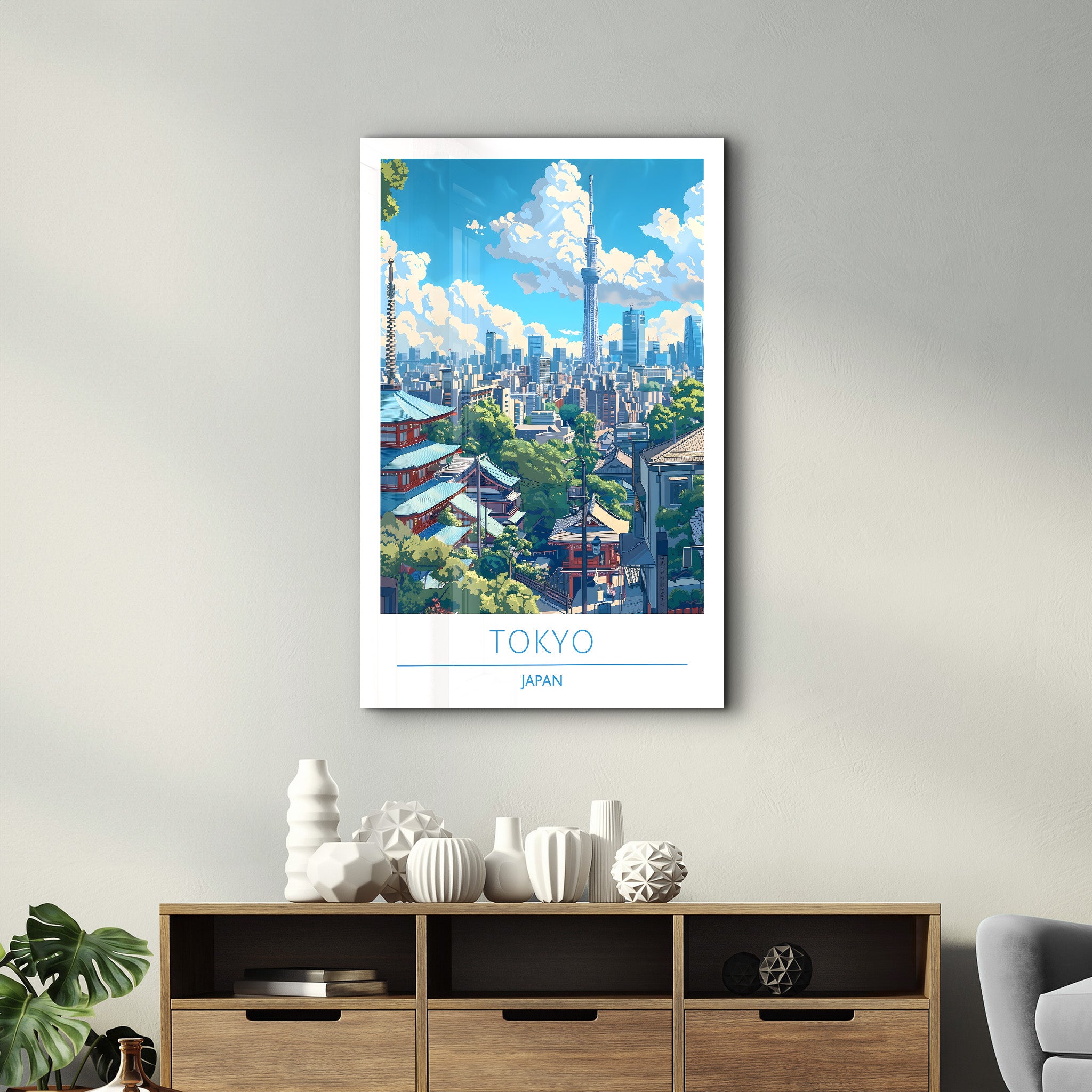 Tokio Japan-Reiseposter | <tc>Glasbild</tc>