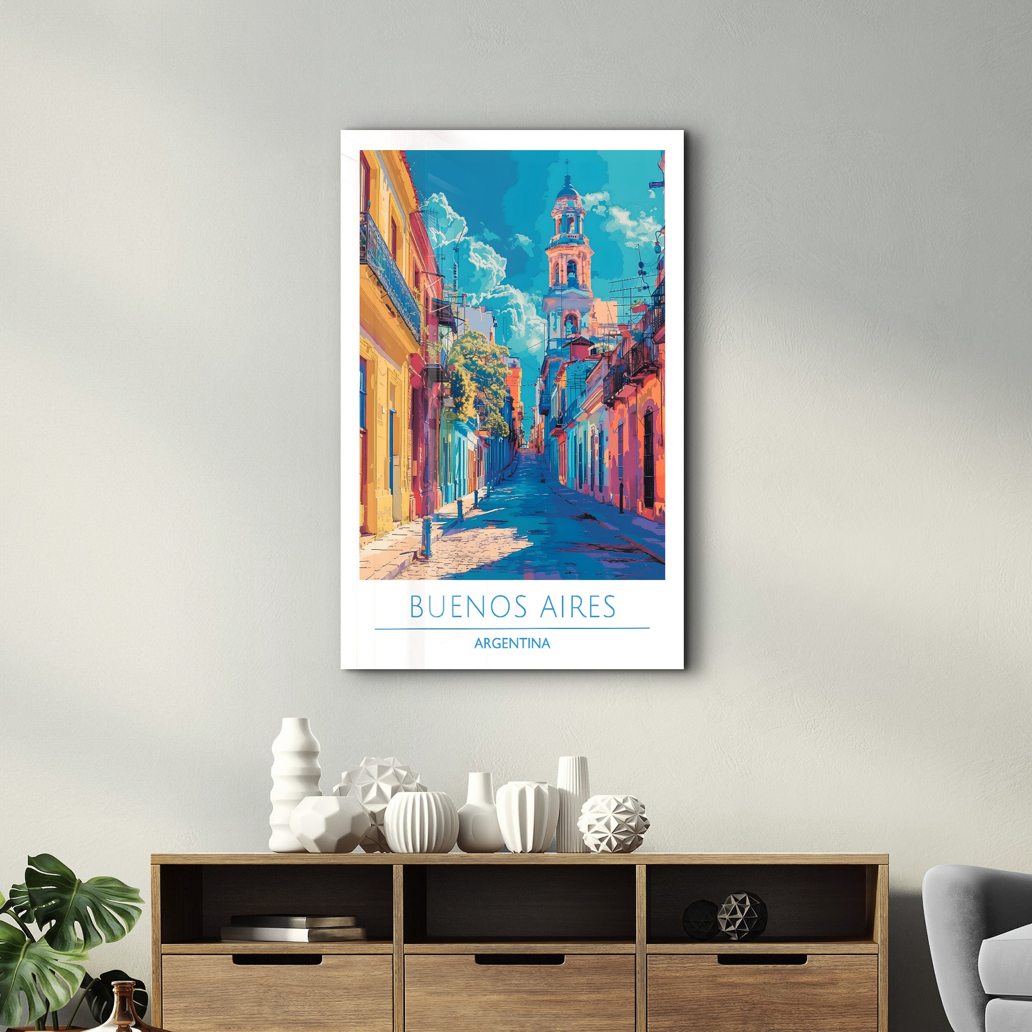 Buenos Aires Argentinien-Reiseposter | <tc>Glasbild</tc>