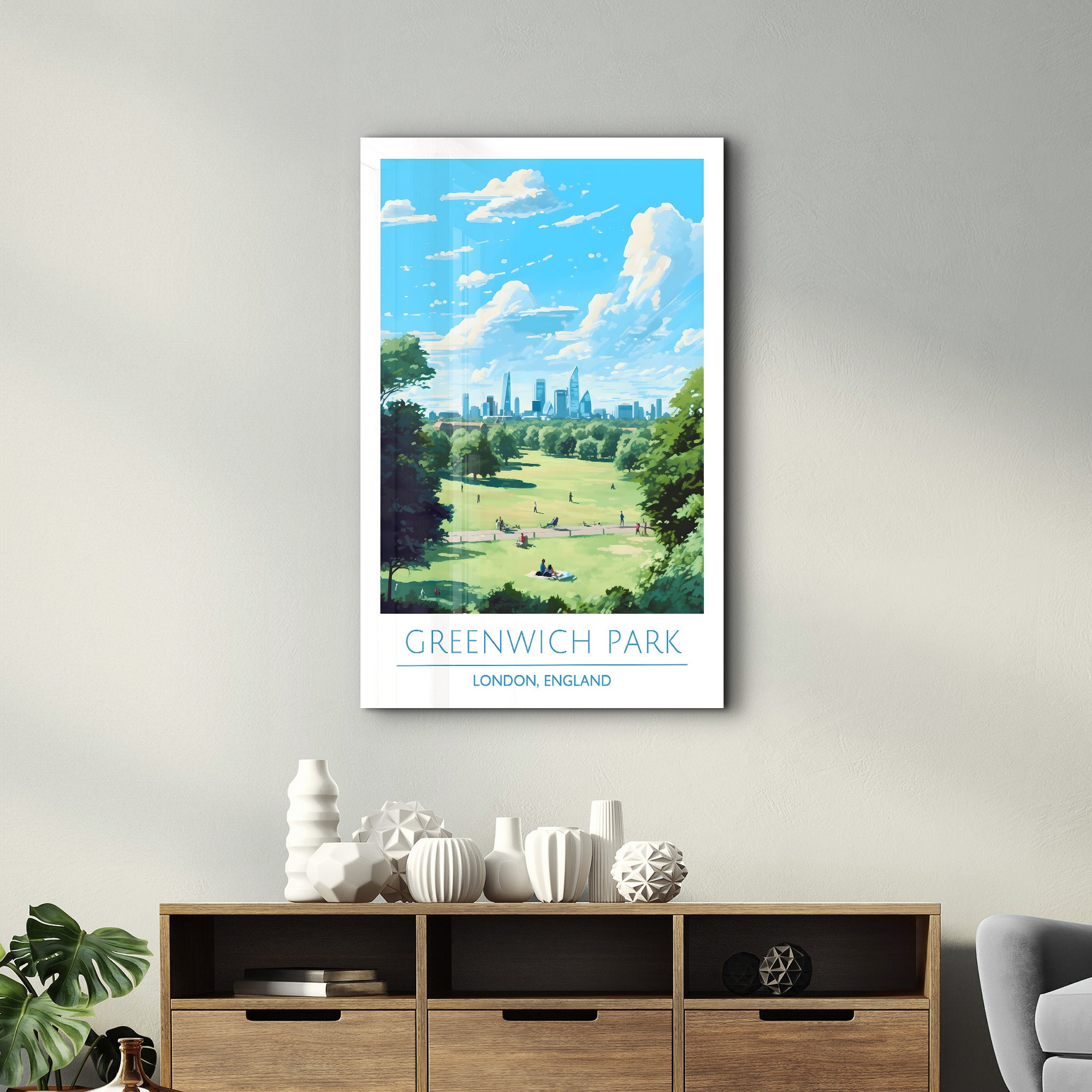 Greenwich Park-London England-Travel Posters | Glass Wall Art