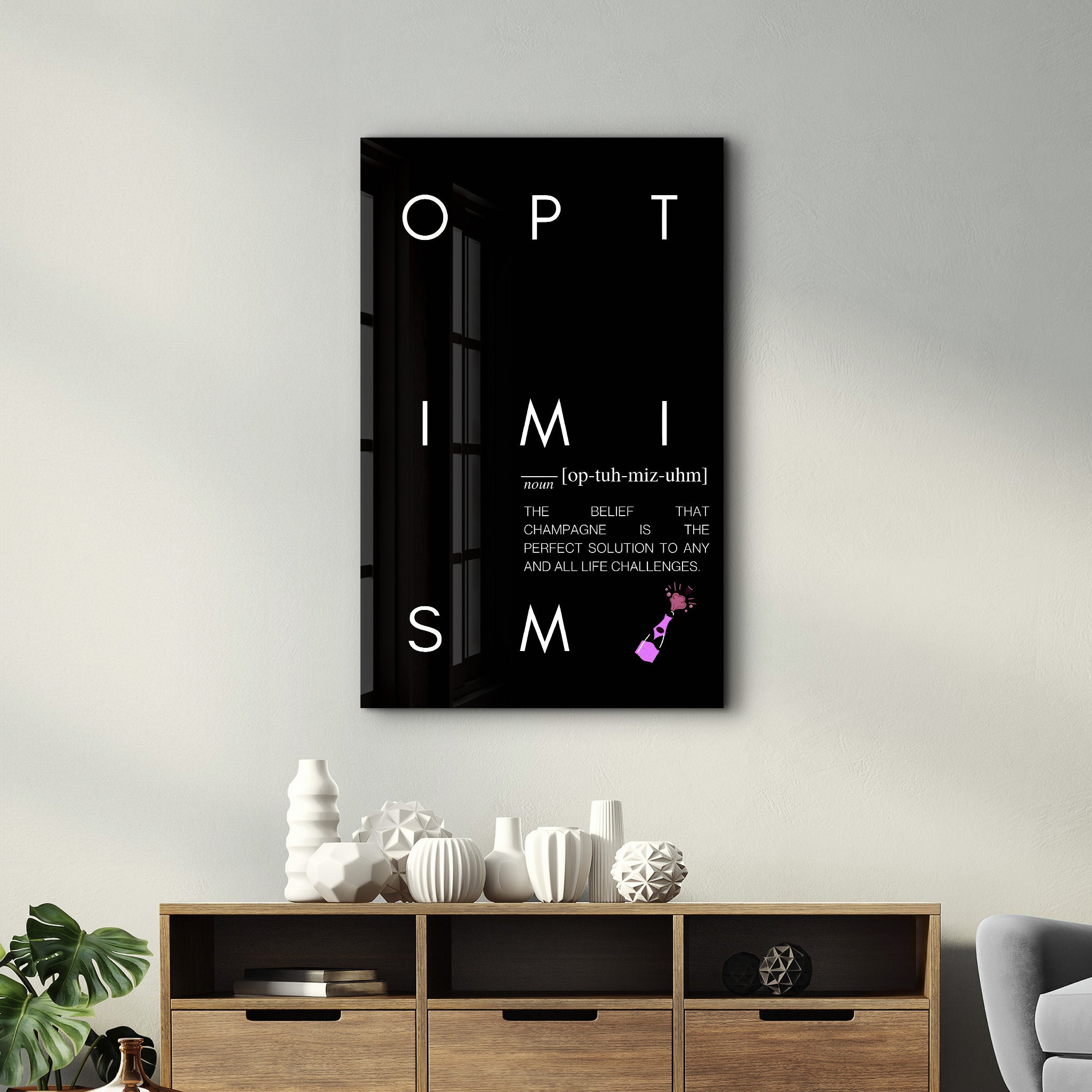 Optimismus - <tc>Glasbild</tc>