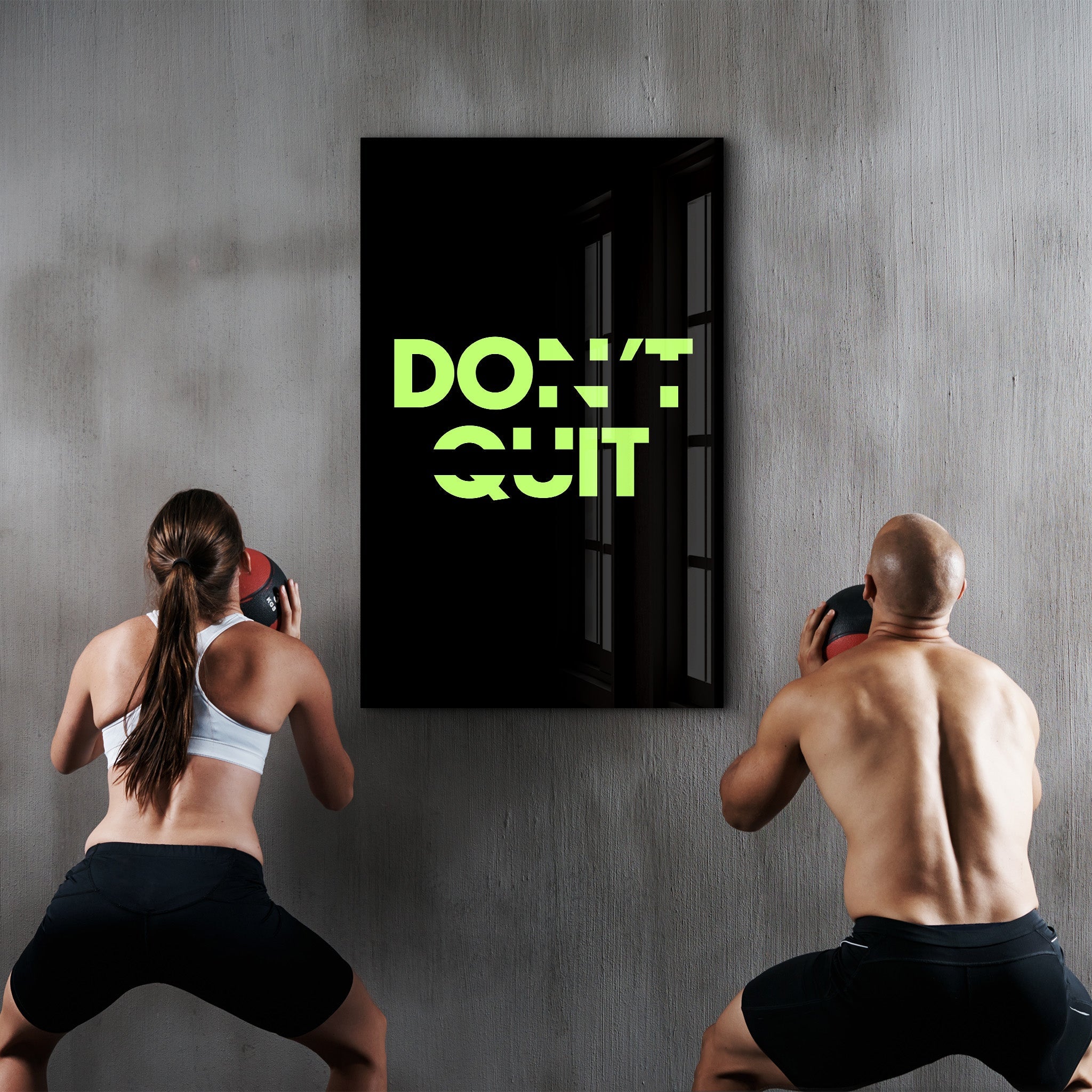 Don't Quit and Do It | Motivational Glass Wall Art