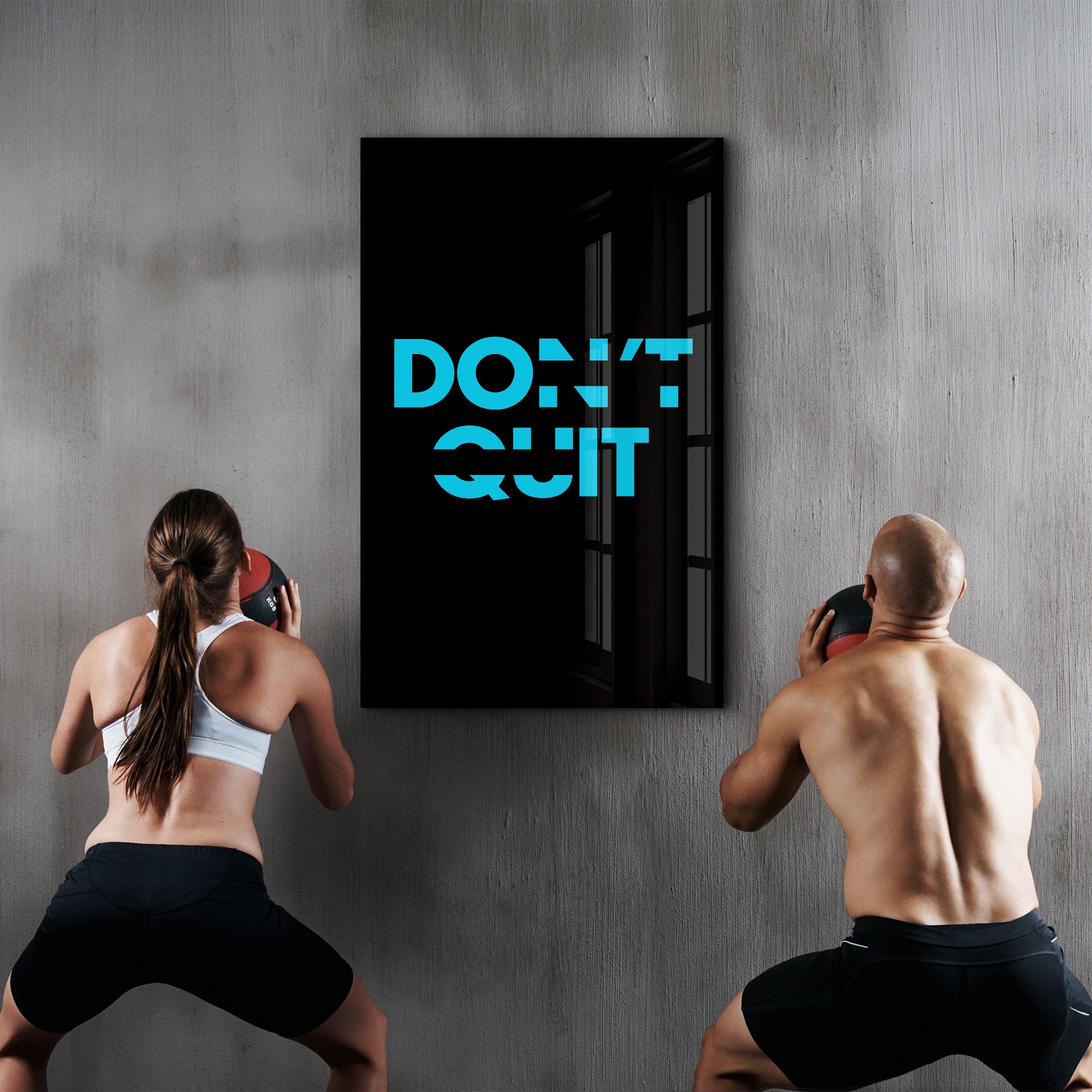 Don't Quit and Do It | Motivational Glass Wall Art