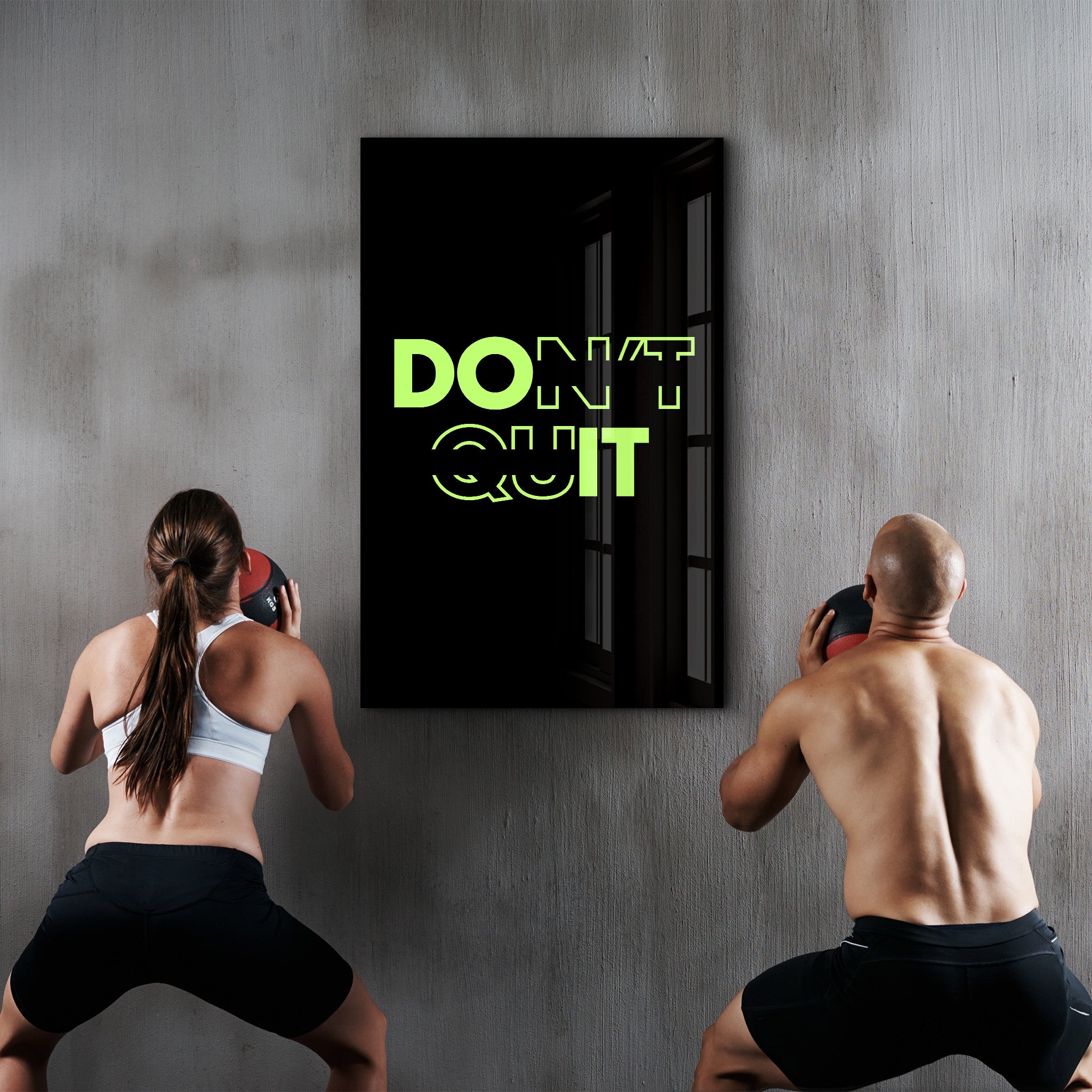 Don't Quit and Do It V2 | Motivational Glass Wall Art