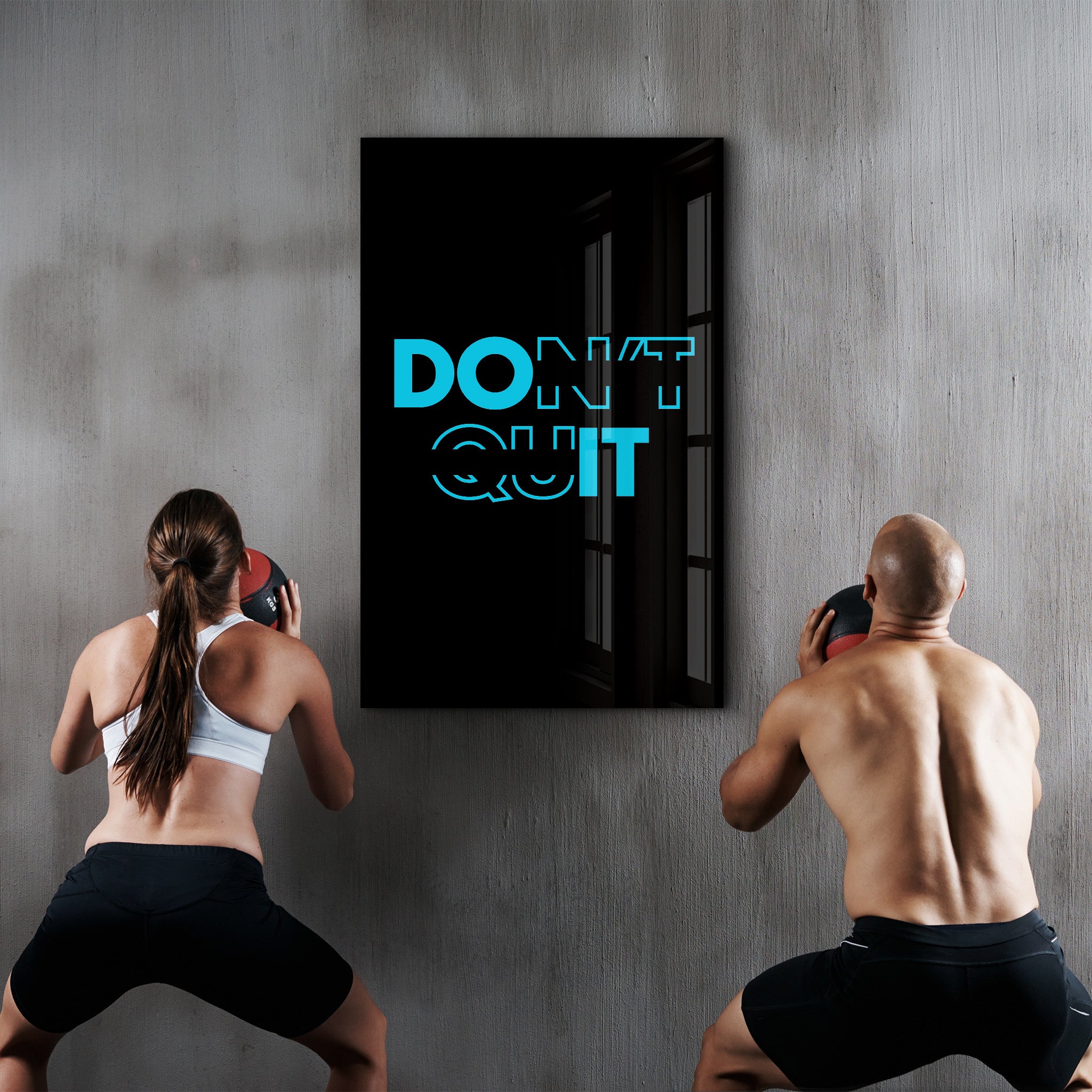 Don't Quit and Do It V2 | Motivational Glass Wall Art