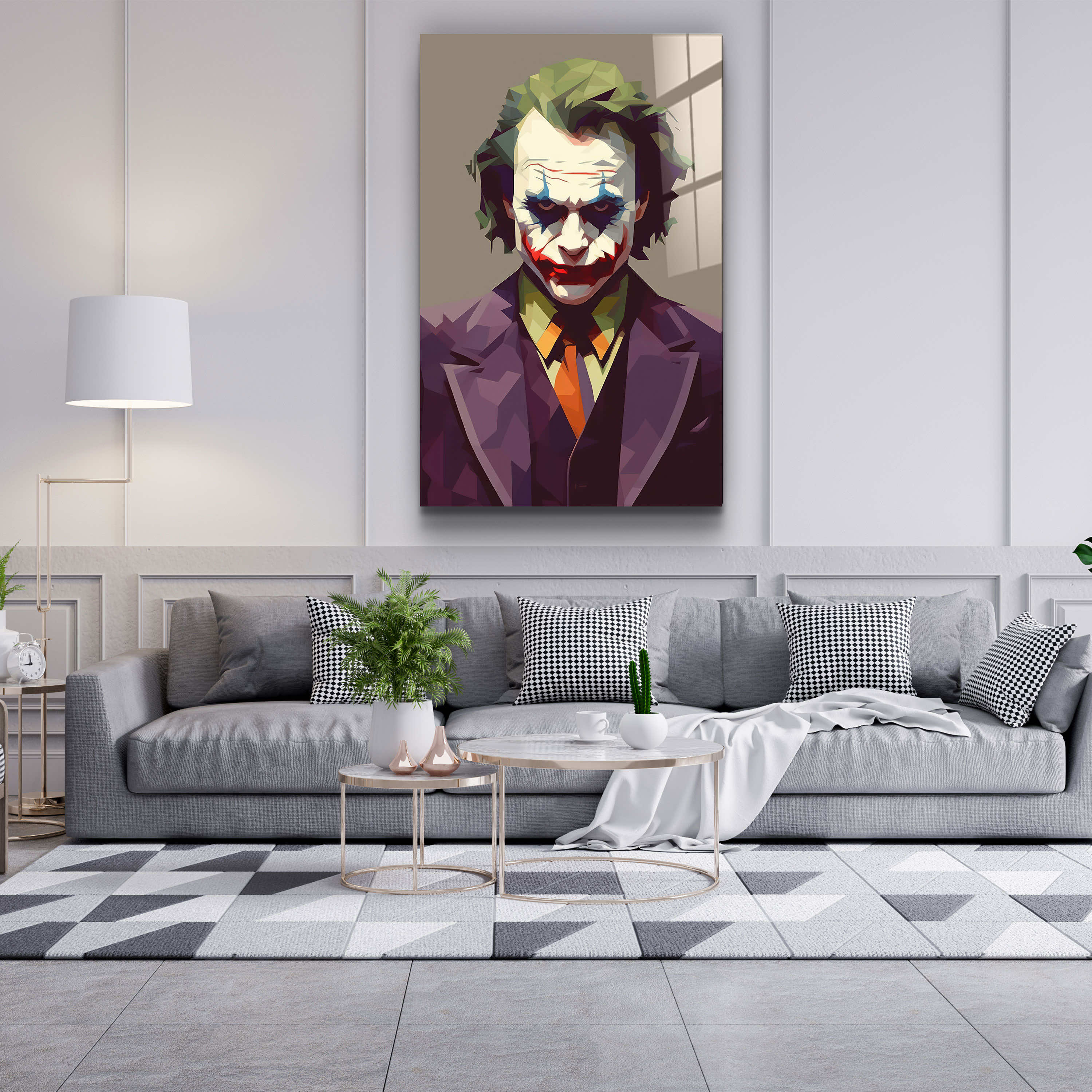 ・"Joker Pixels"・Art mural en verre de la collection Designers