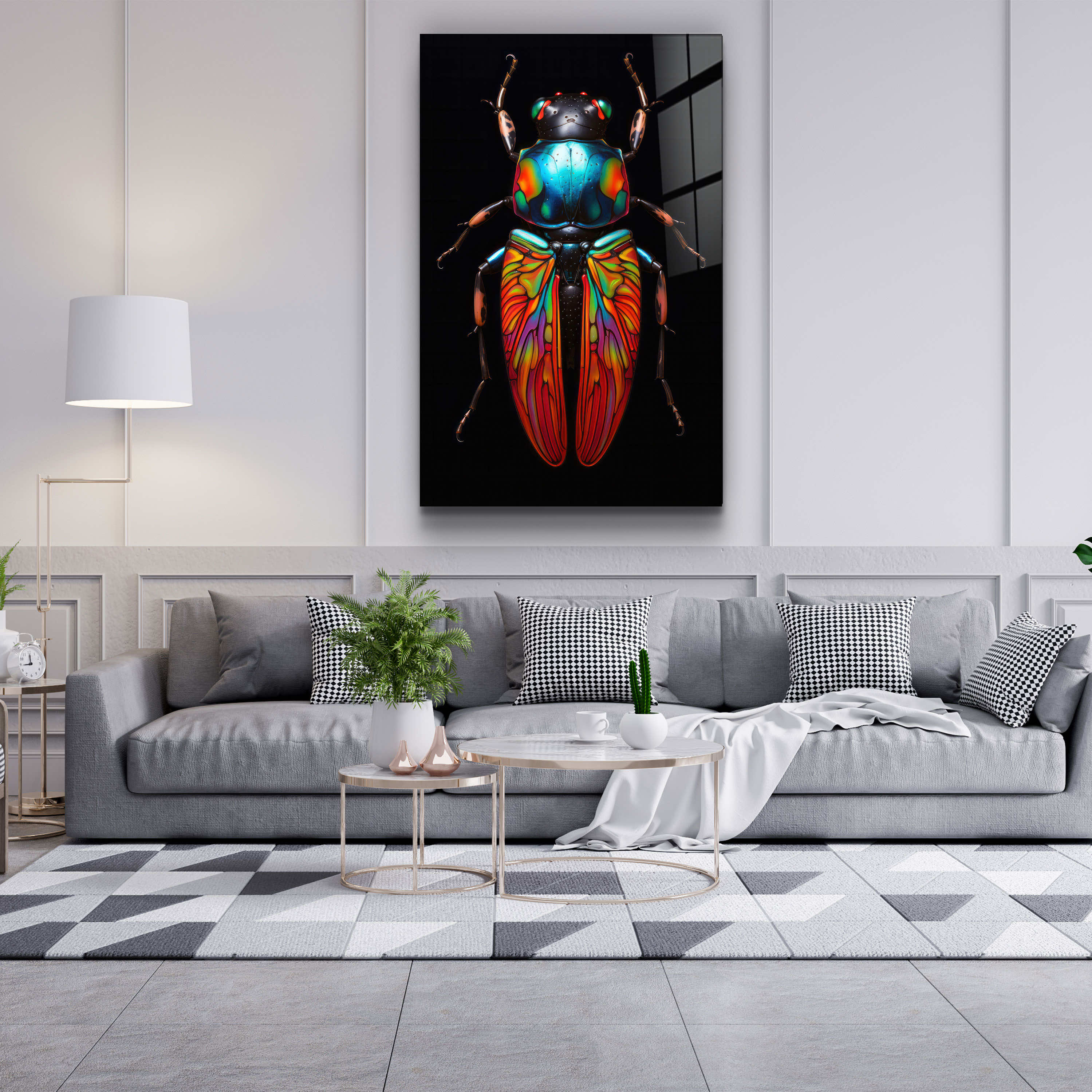 ・"Mystic Bug"・Designers Collection Glass Wall Art