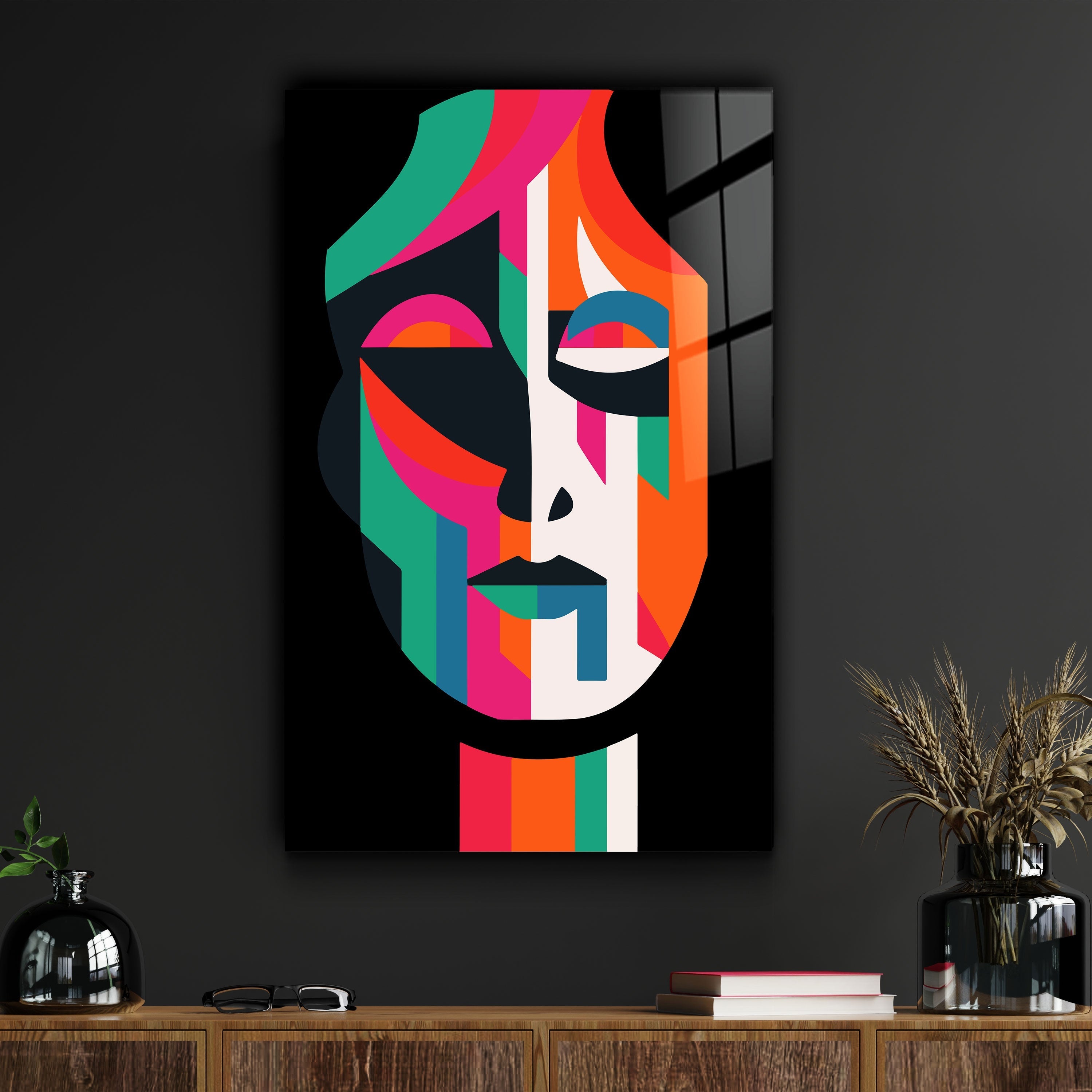 ・"The Face - Bauhaus"・Designer's Collection Glass Wall Art