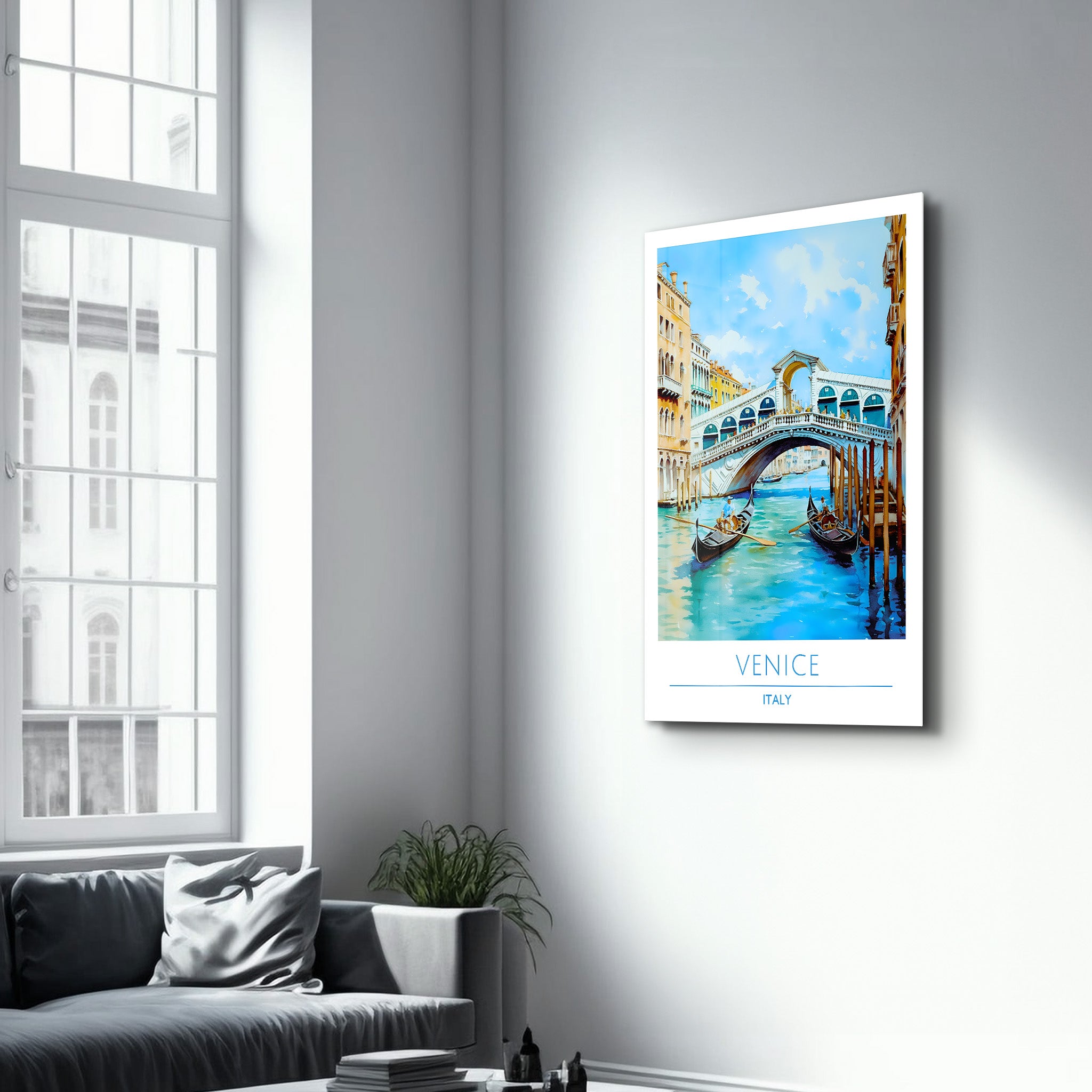 Venise Italie-Affiches de voyage | Art mural en verre