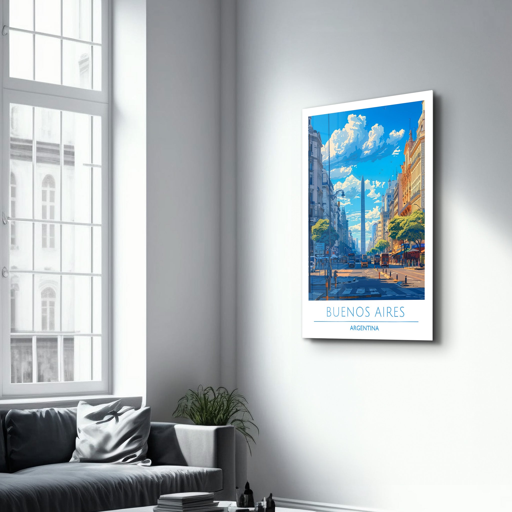 Buenos Aires Argentinien-Reiseposter | <tc>Glasbild</tc>