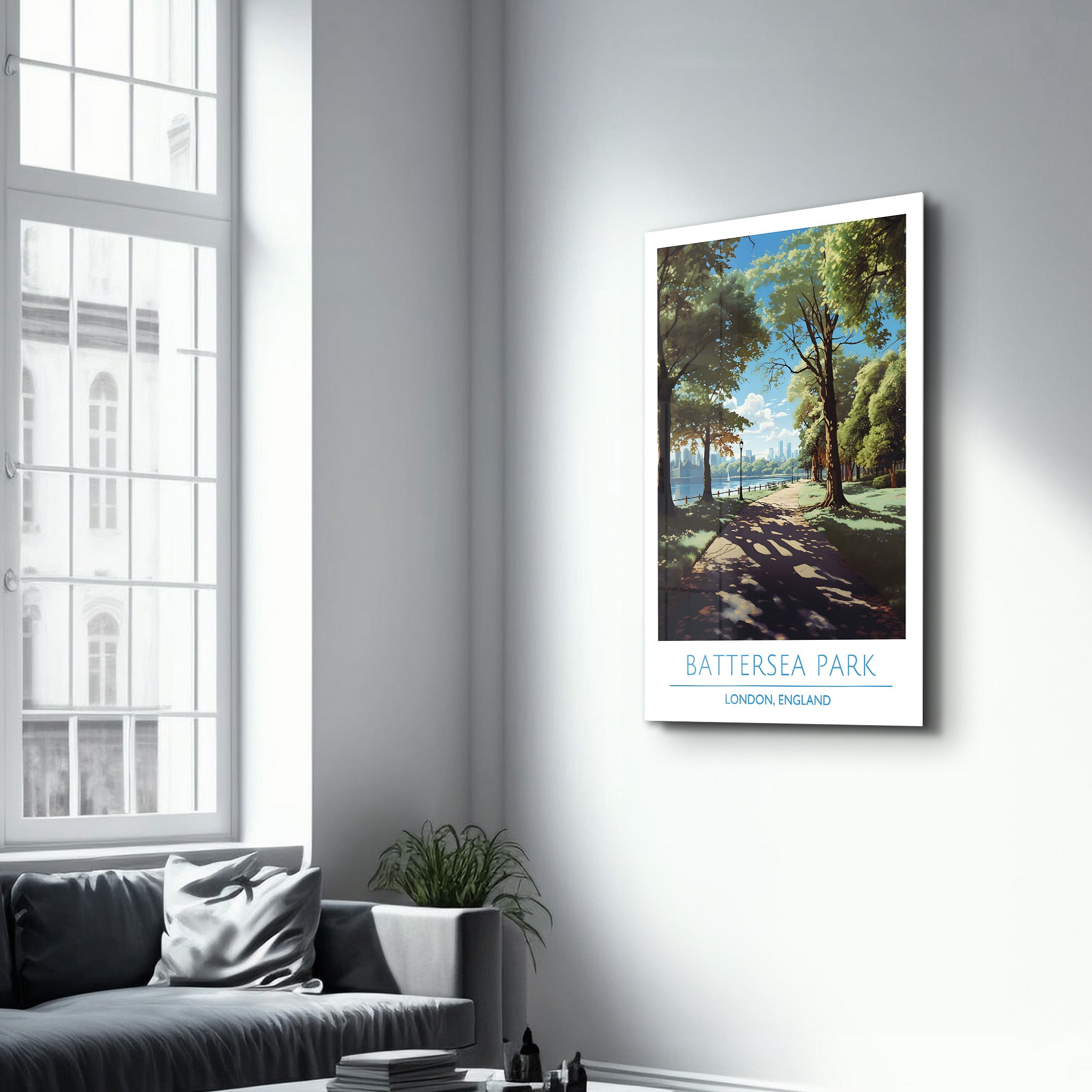 Battersea Park-London England-Travel Posters | Glass Wall Art