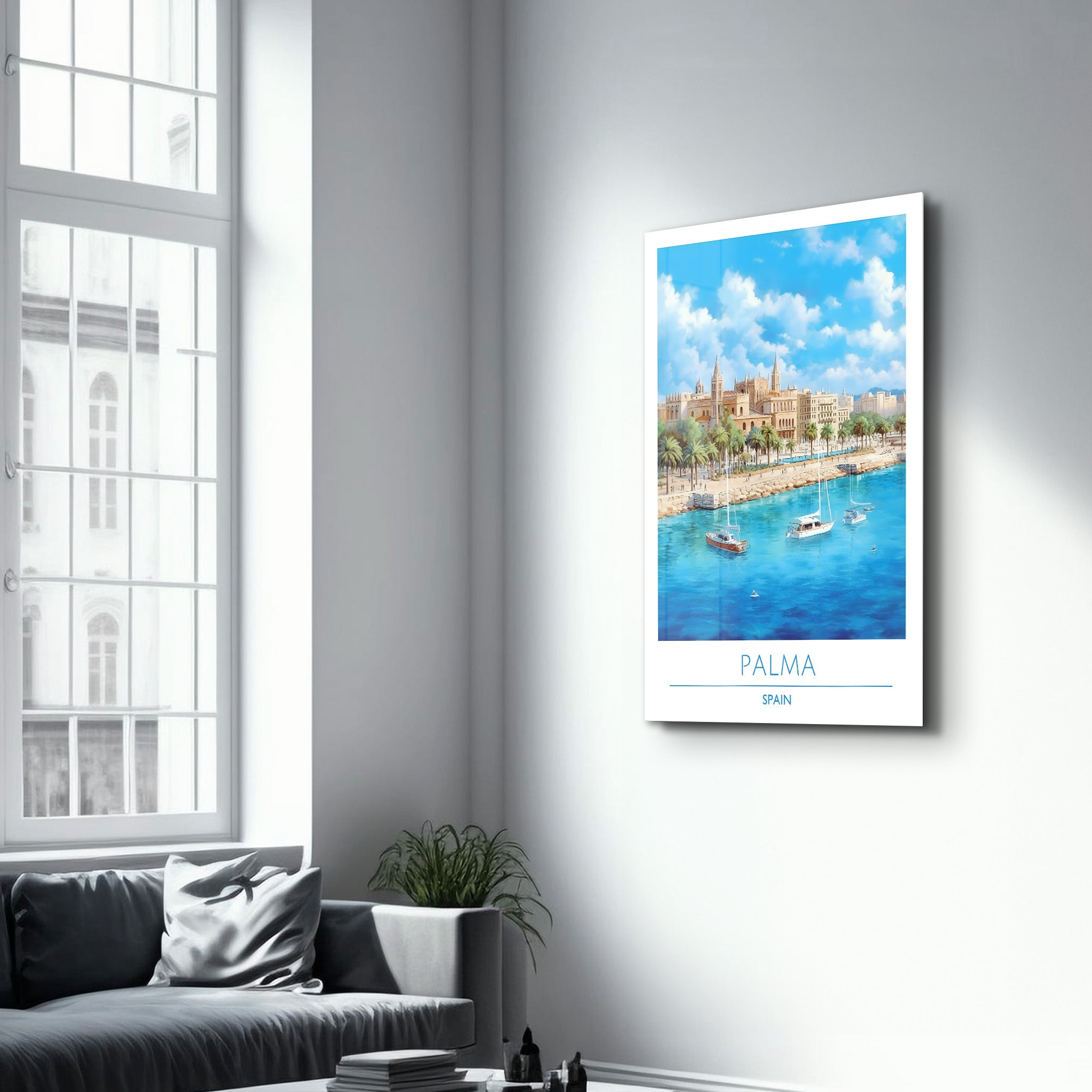 Palma Spanien-Reiseposter | <tc>Glasbild</tc>