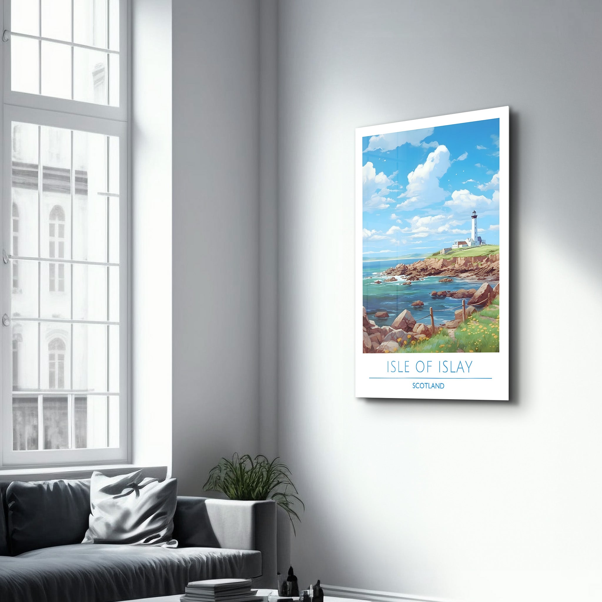 Isle Of Islay Schottland-Reiseposter | <tc>Glasbild</tc>