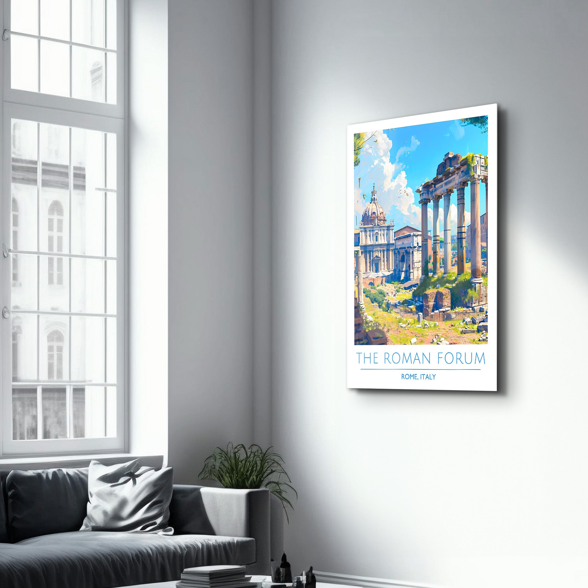 Das Forum Romanum-Rom Italien-Reiseposter | <tc>Glasbild</tc>