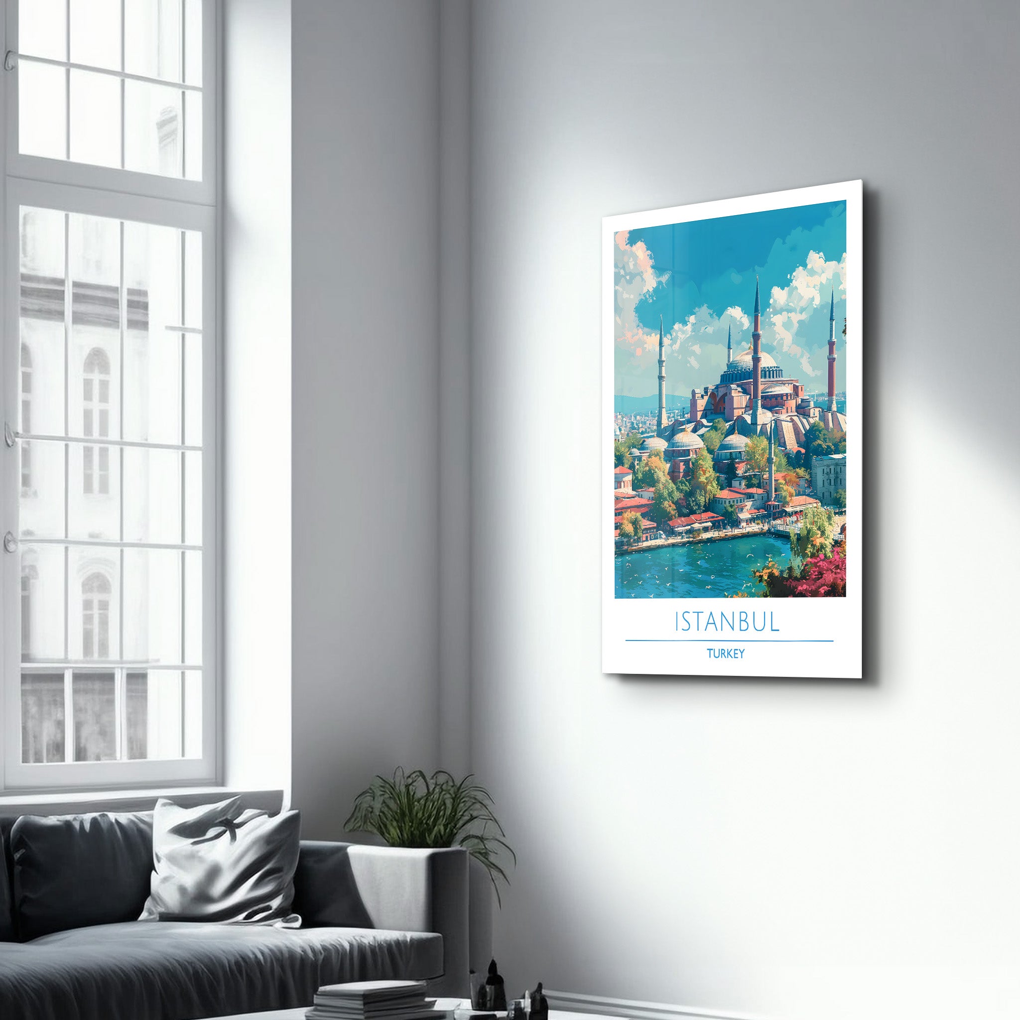 Istanbul Turkey-Travel Posters | Glass Wall Art