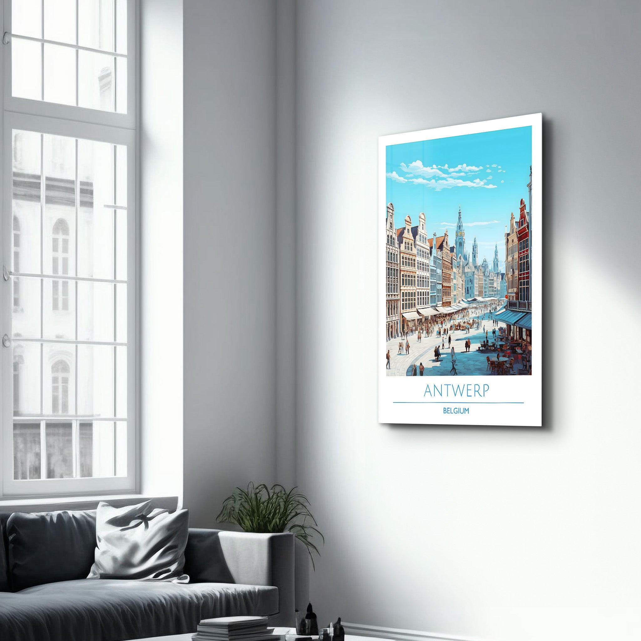 Antwerpen Belgien-Reiseposter | <tc>Glasbild</tc>