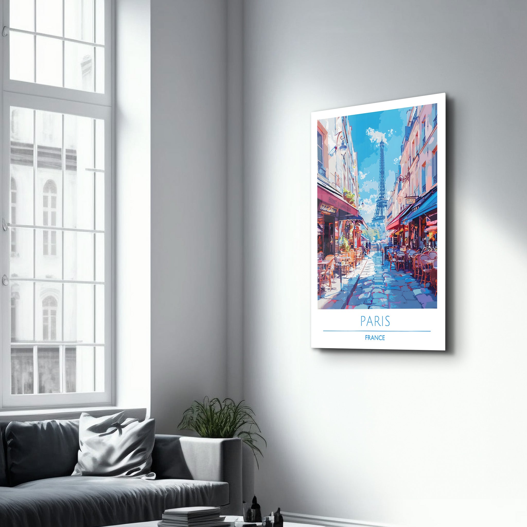 Paris Frankreich-Reiseposter | <tc>Glasbild</tc>