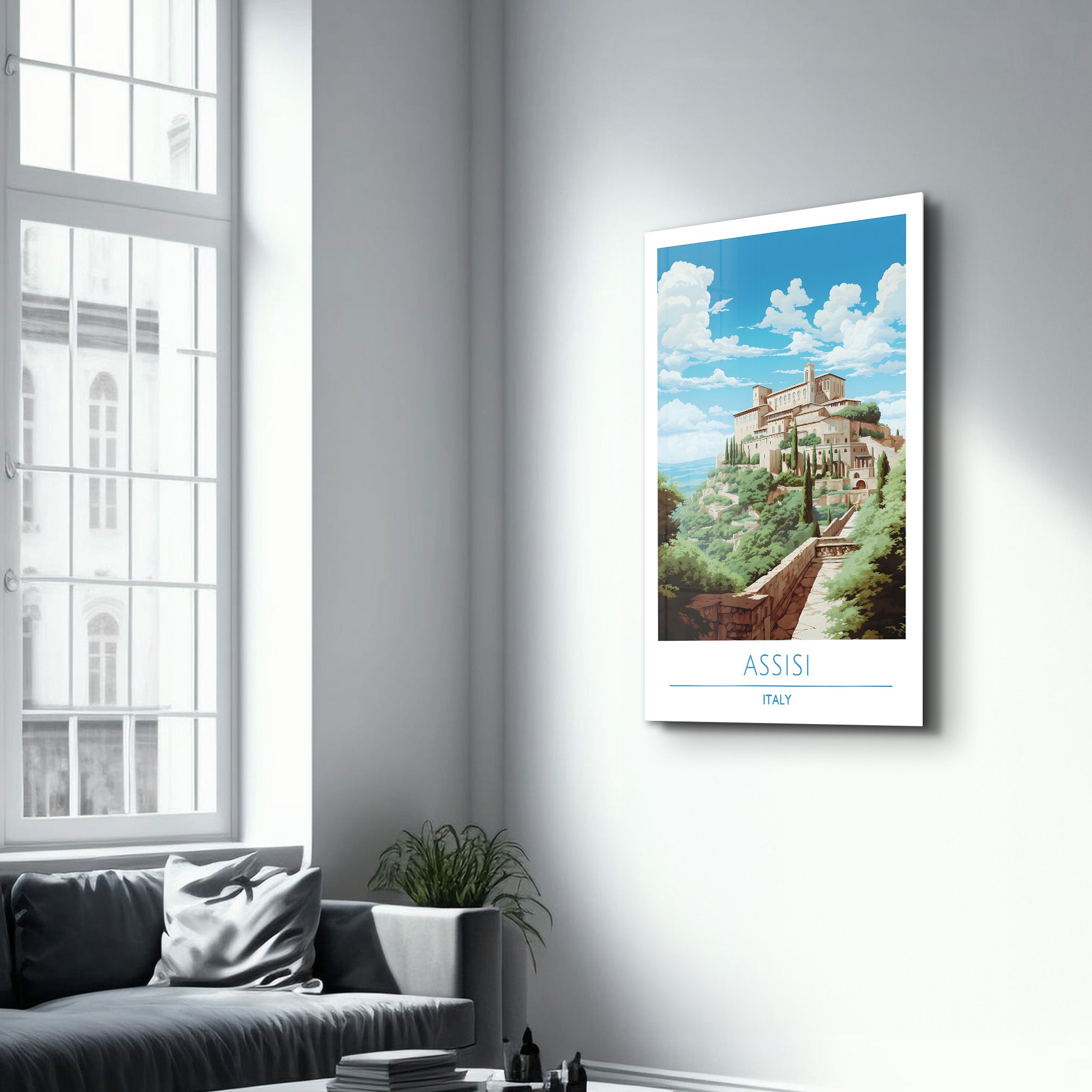 Assisi Italien-Reiseposter | <tc>Glasbild</tc>