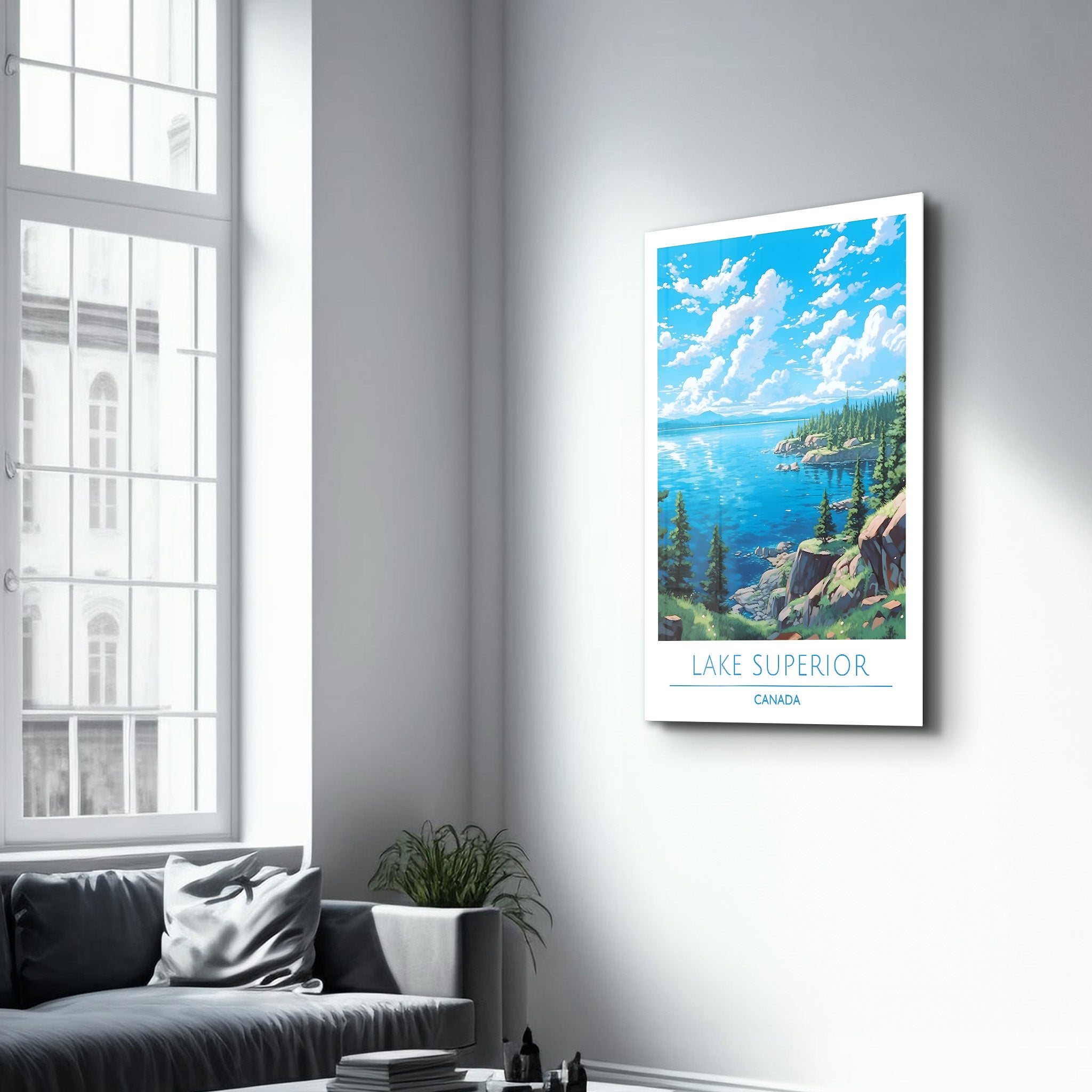 Lake Superior Canada-Travel Posters | Glass Wall Art