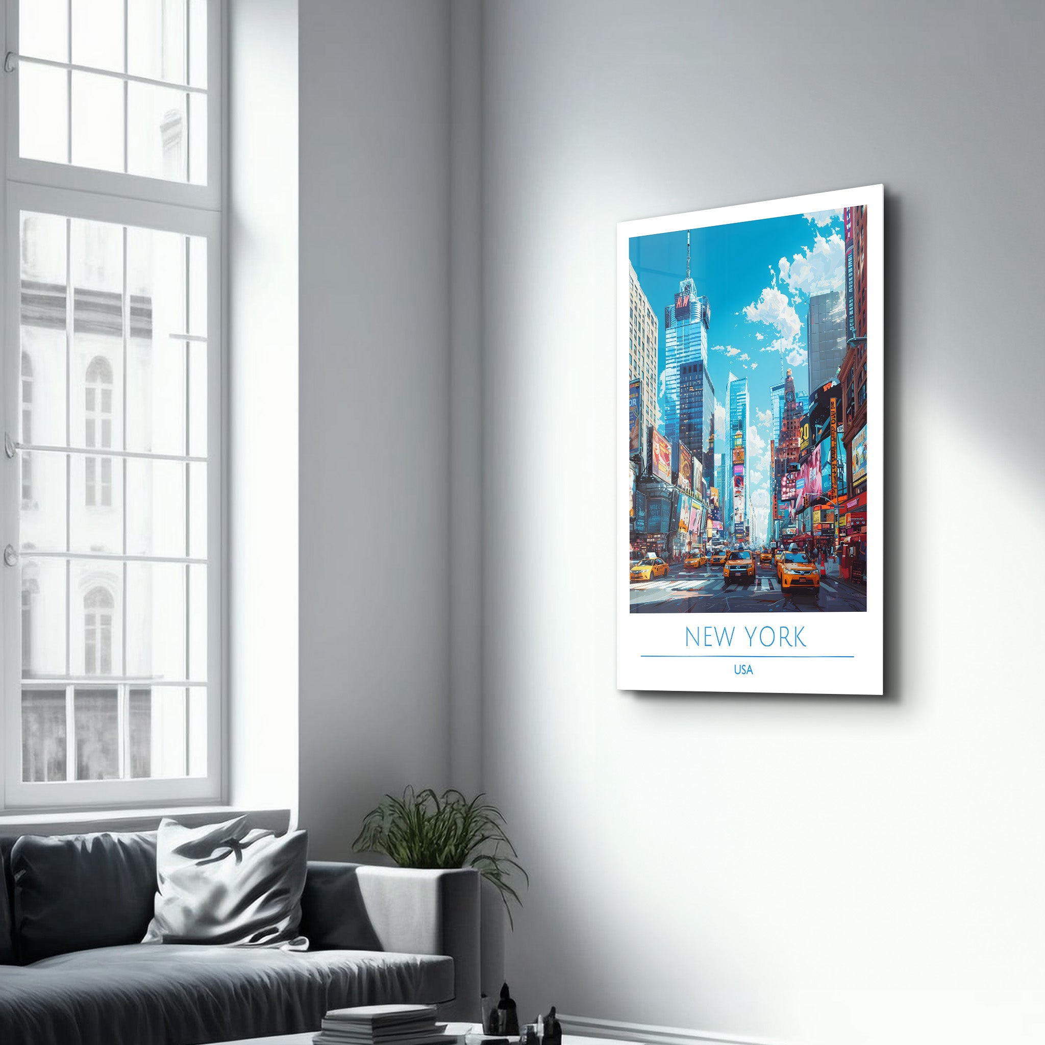 New York USA-Reiseposter | <tc>Glasbild</tc>