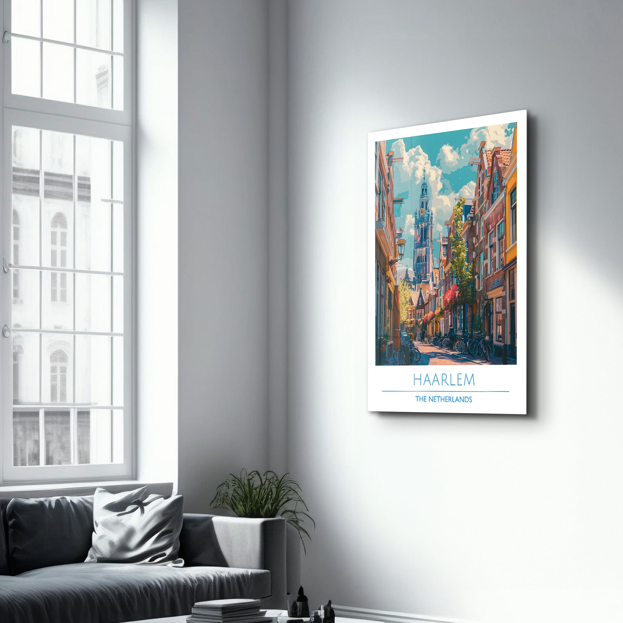 Haarlem The Netherland-Travel Posters | Glass Wall Art