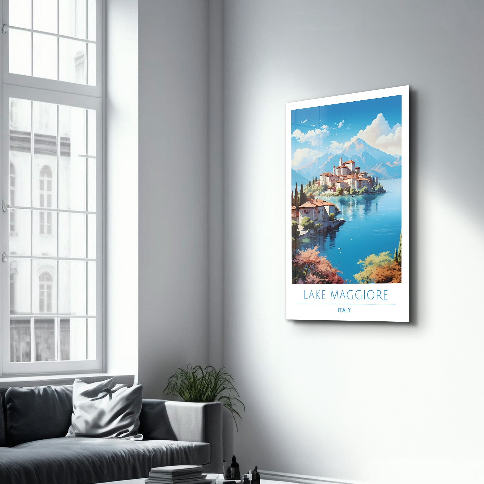 Lago Maggiore Italien-Reiseposter | <tc>Glasbild</tc>