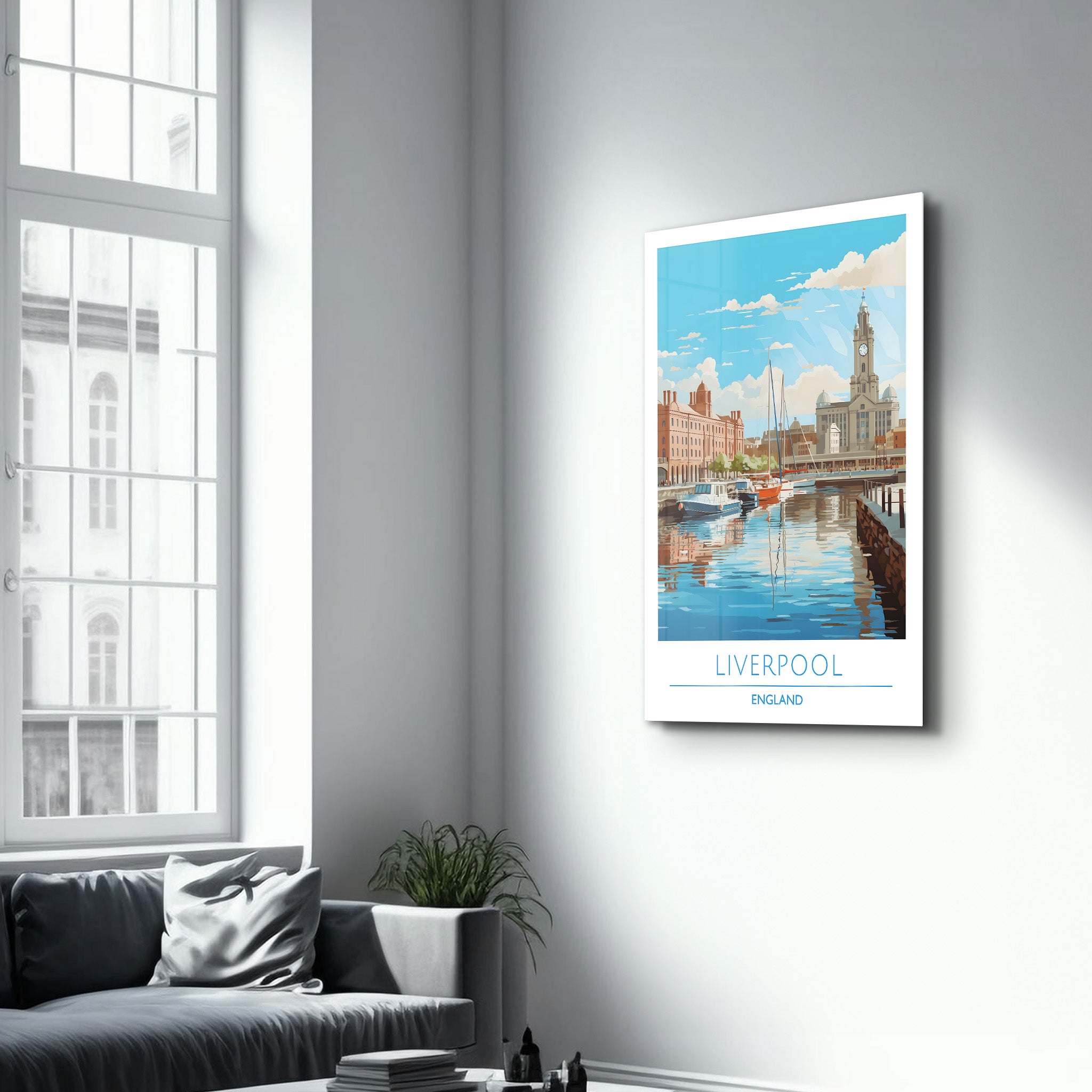 Liverpool England-Reiseposter | <tc>Glasbild</tc>