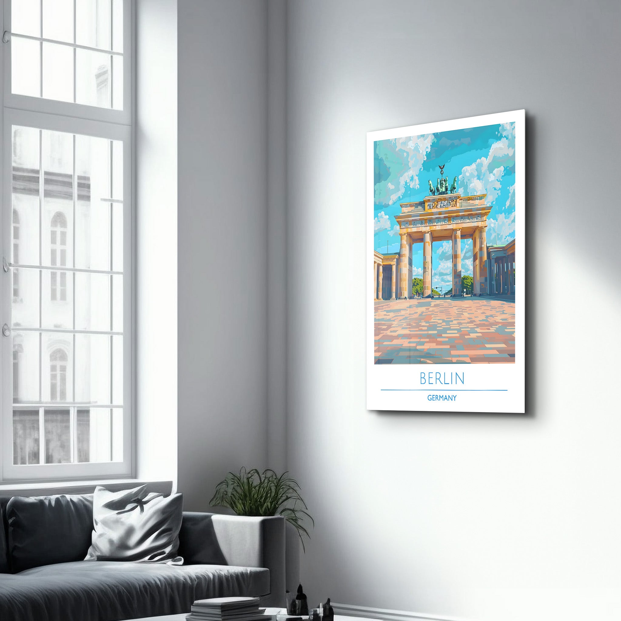 Berlin Deutschland-Reiseposter | <tc>Glasbild</tc>