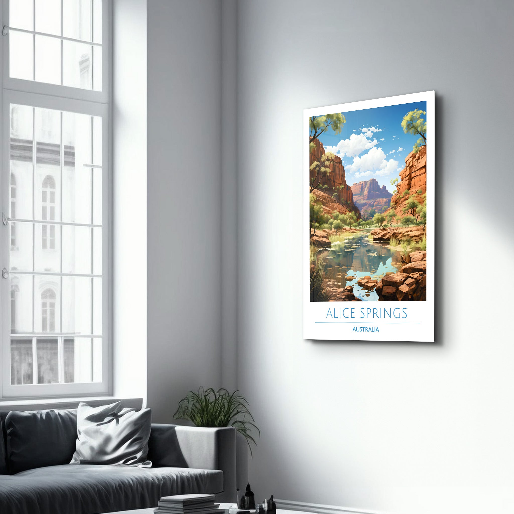 Alice Springs Australie-Affiches de voyage | Art mural en verre