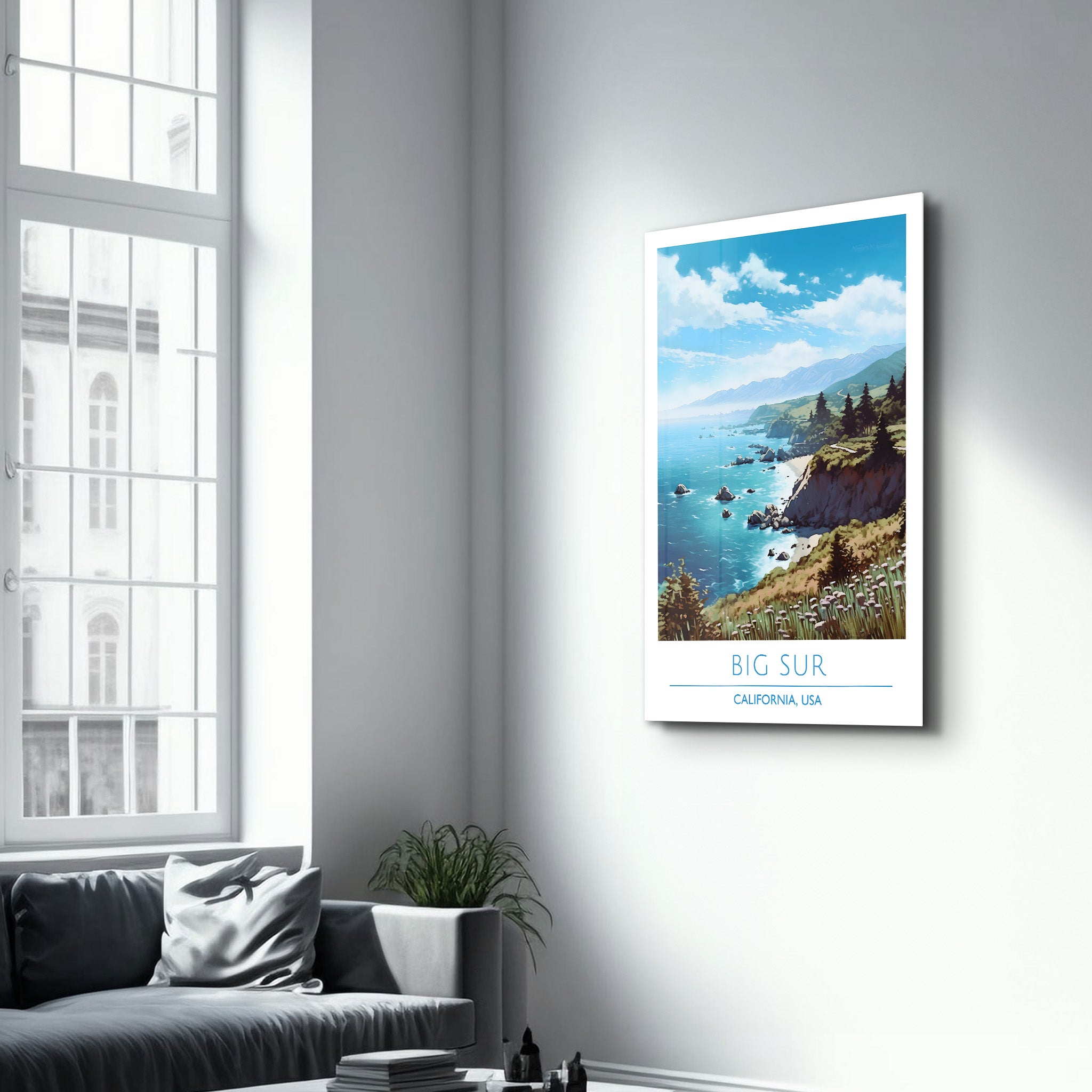 Big Sur-Californie USA-Affiches de voyage | Art mural en verre