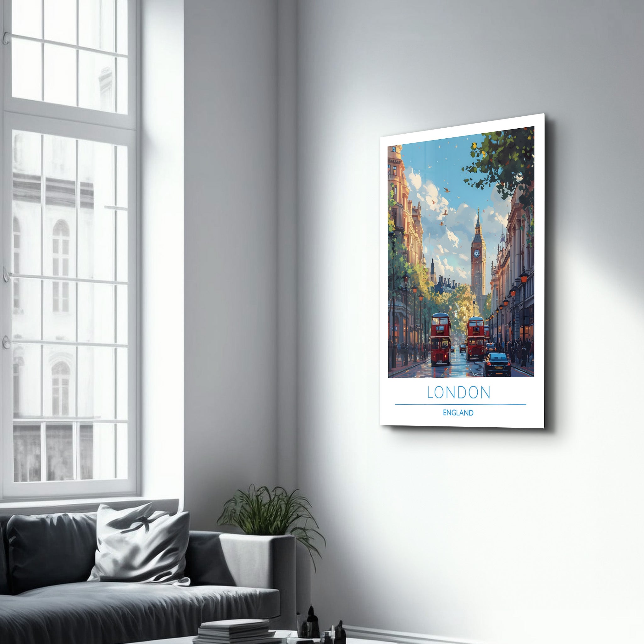 London England-Reiseposter | <tc>Glasbild</tc>