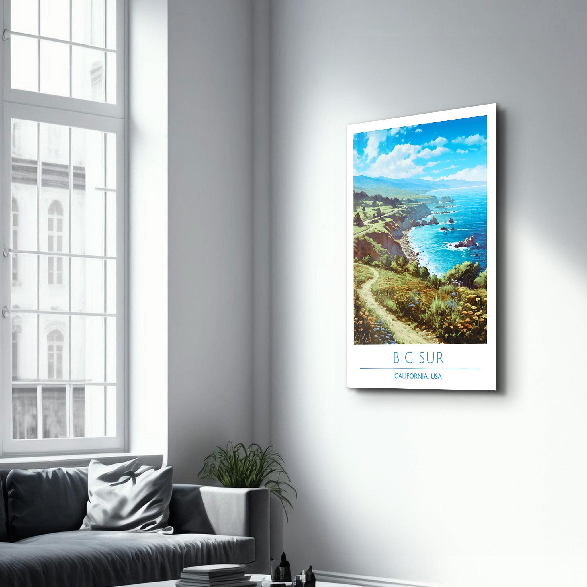 Big Sur-Californie USA-Affiches de voyage | Art mural en verre