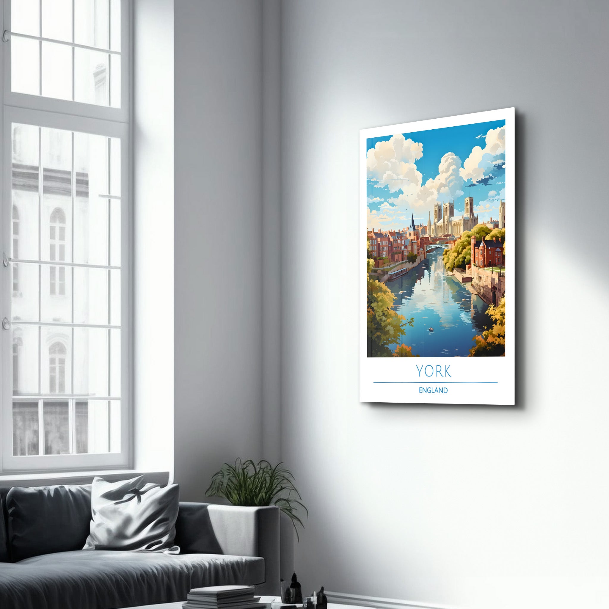 York Angleterre-Affiches de voyage | Art mural en verre