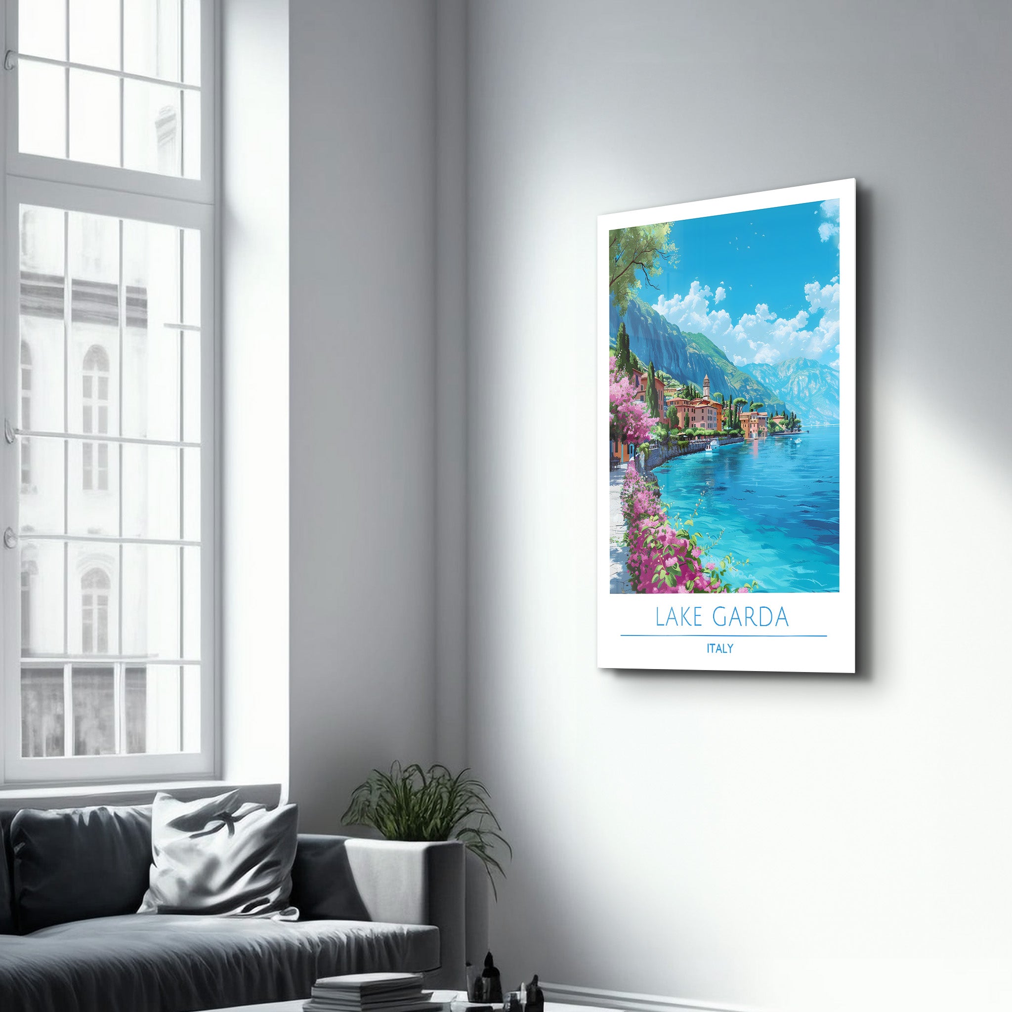 Lake Garda Italy-Travel Posters | Glass Wall Art