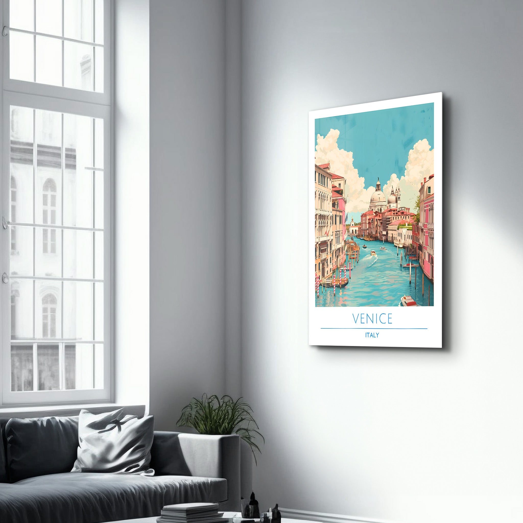 Venise Italie-Affiches de voyage | Art mural en verre